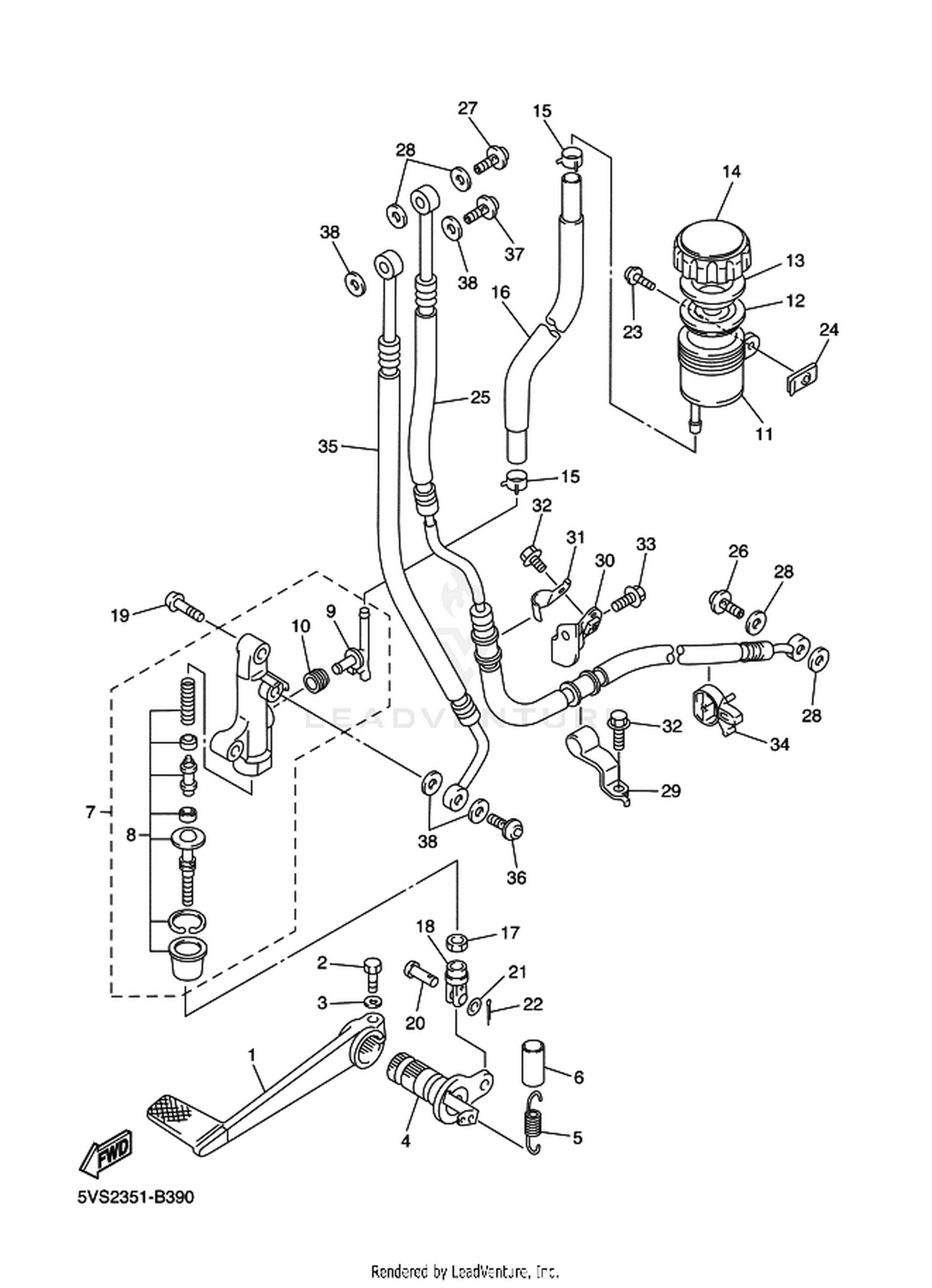39 REAR MASTER CYLINDER