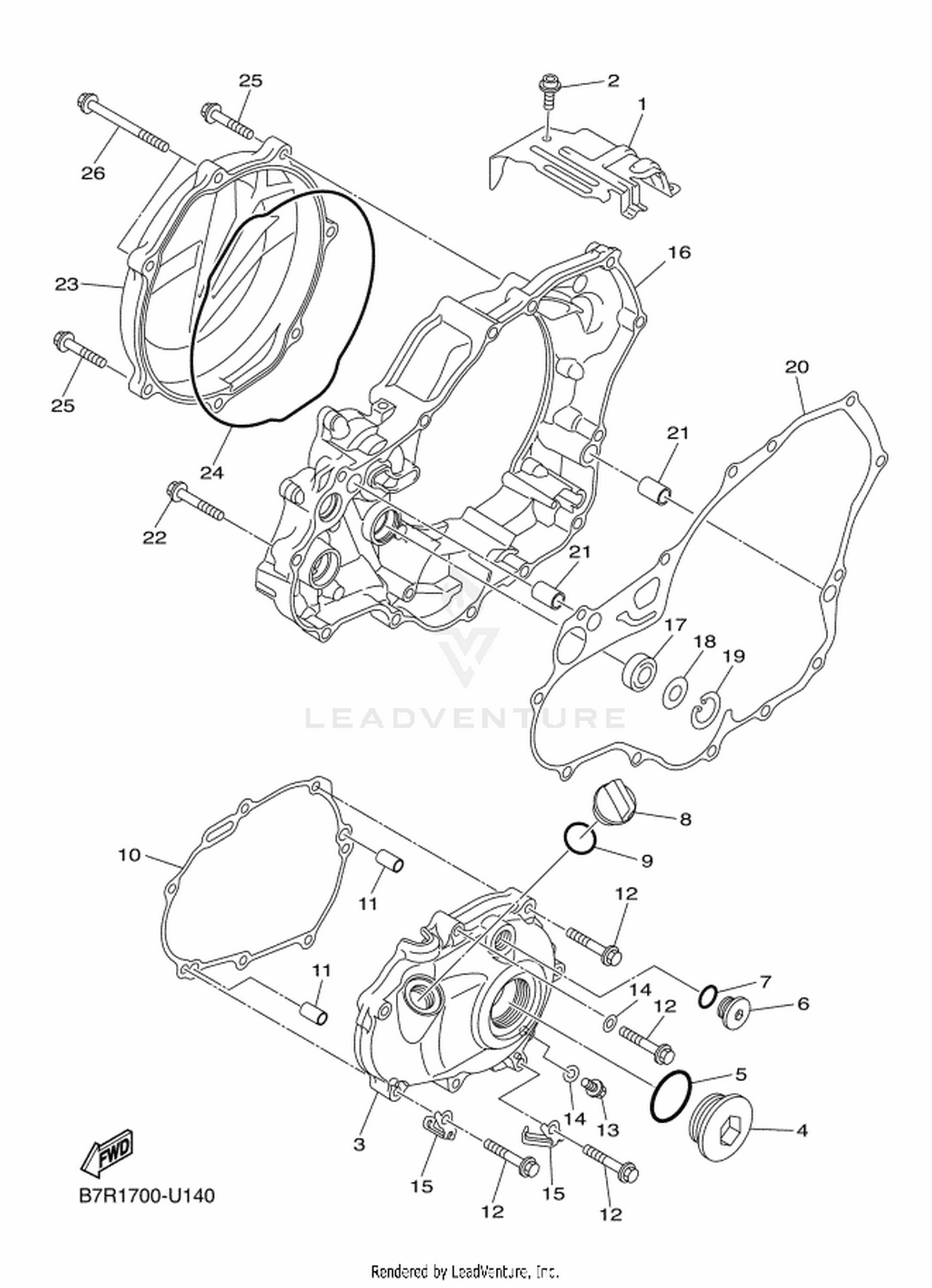 14 CRANKCASE COVER 1