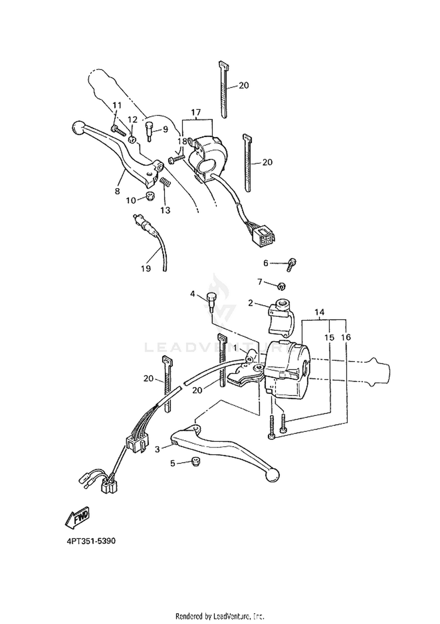 39 HANDLE SWITCH  LEVER