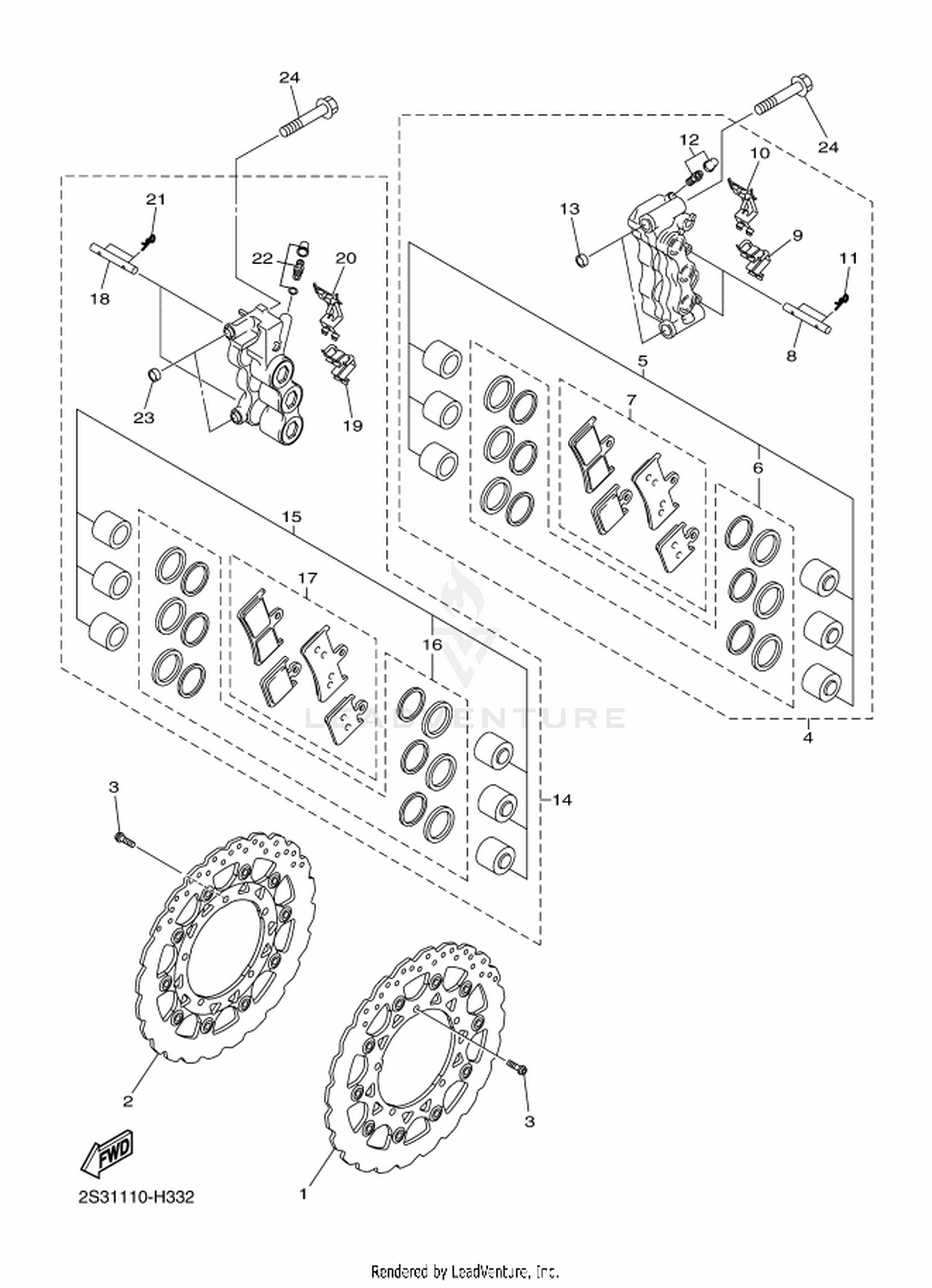 33 FRONT BRAKE CALIPER
