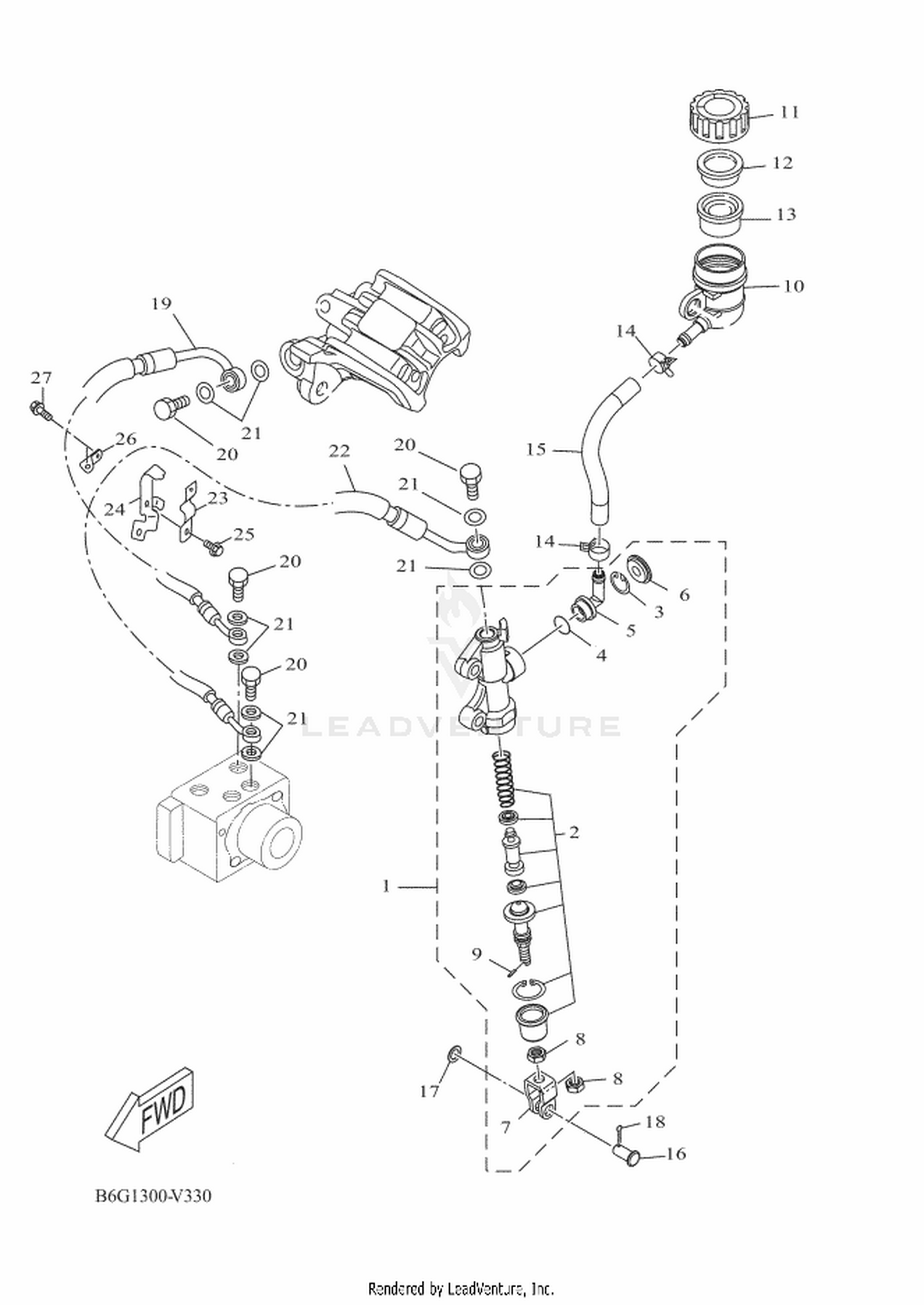 33 REAR MASTER CYLINDER