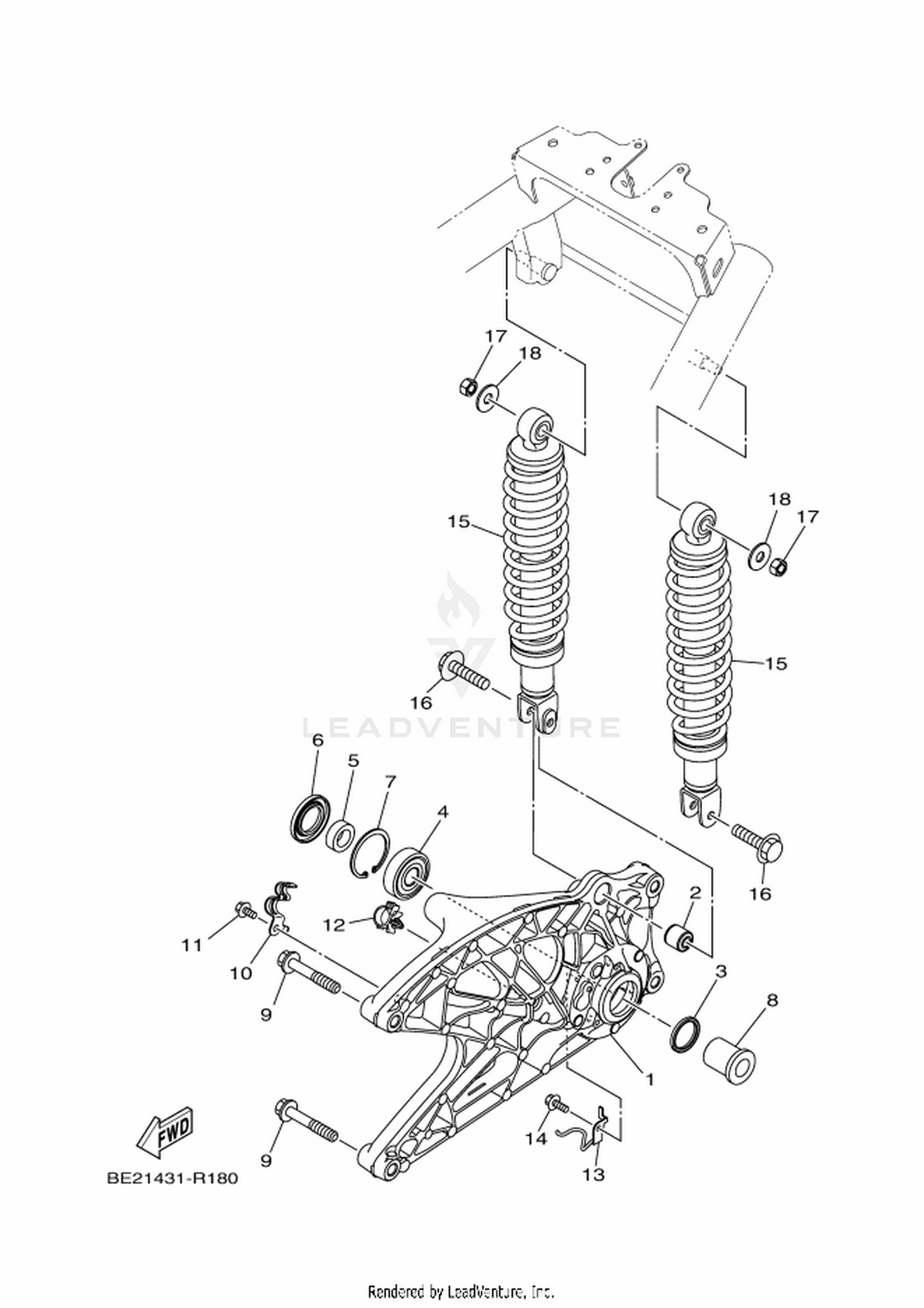 18 REAR ARM  SUSPENSION