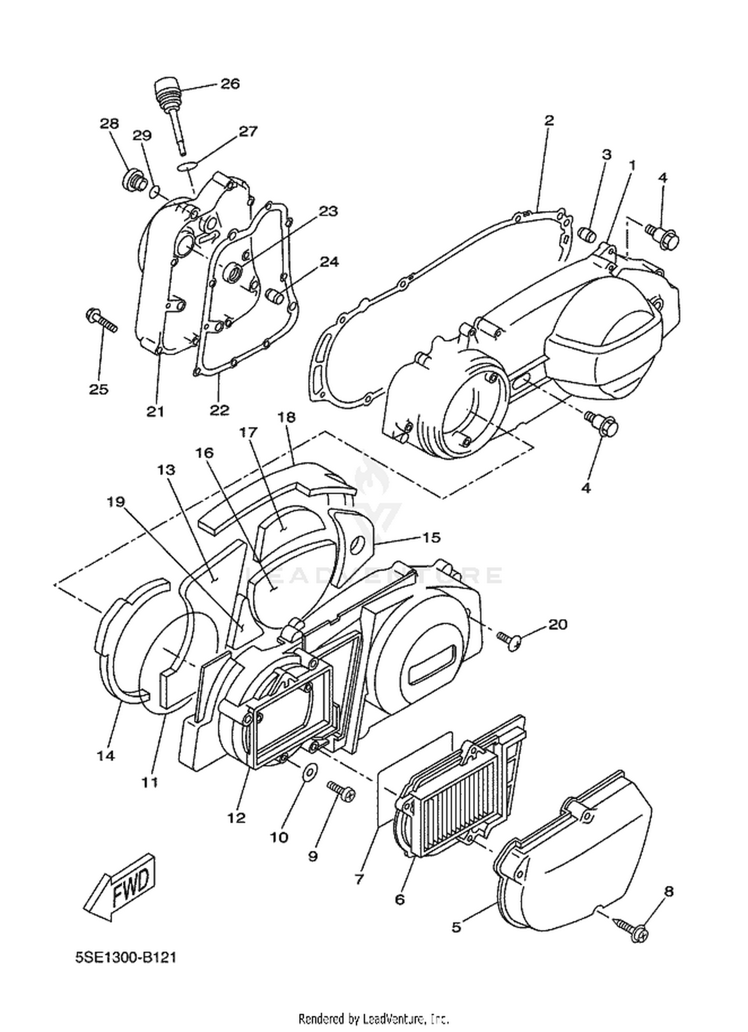 12 CRANKCASE COVER 1
