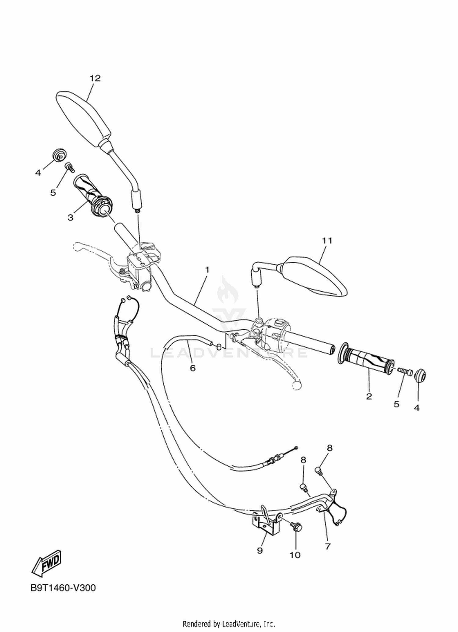 30 STEERING HANDLE & CABLE