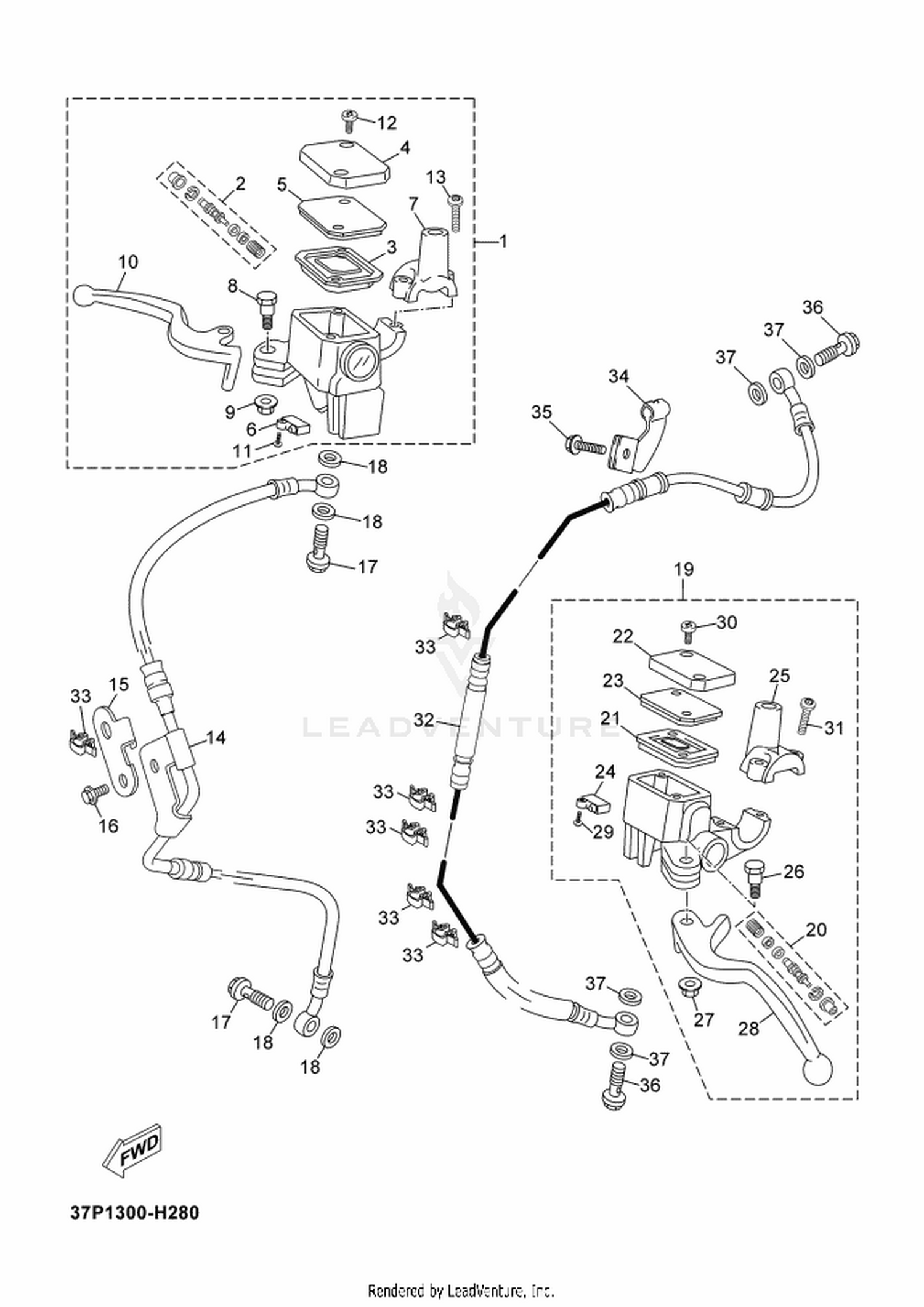 28 FRONT MASTER CYLINDER