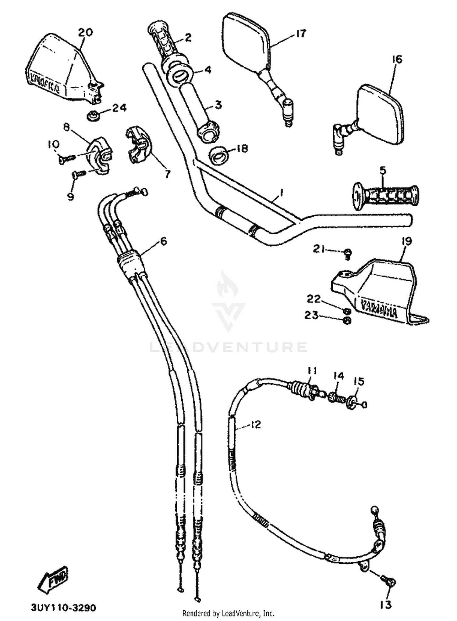 29 STEERING HANDLE  CABLE