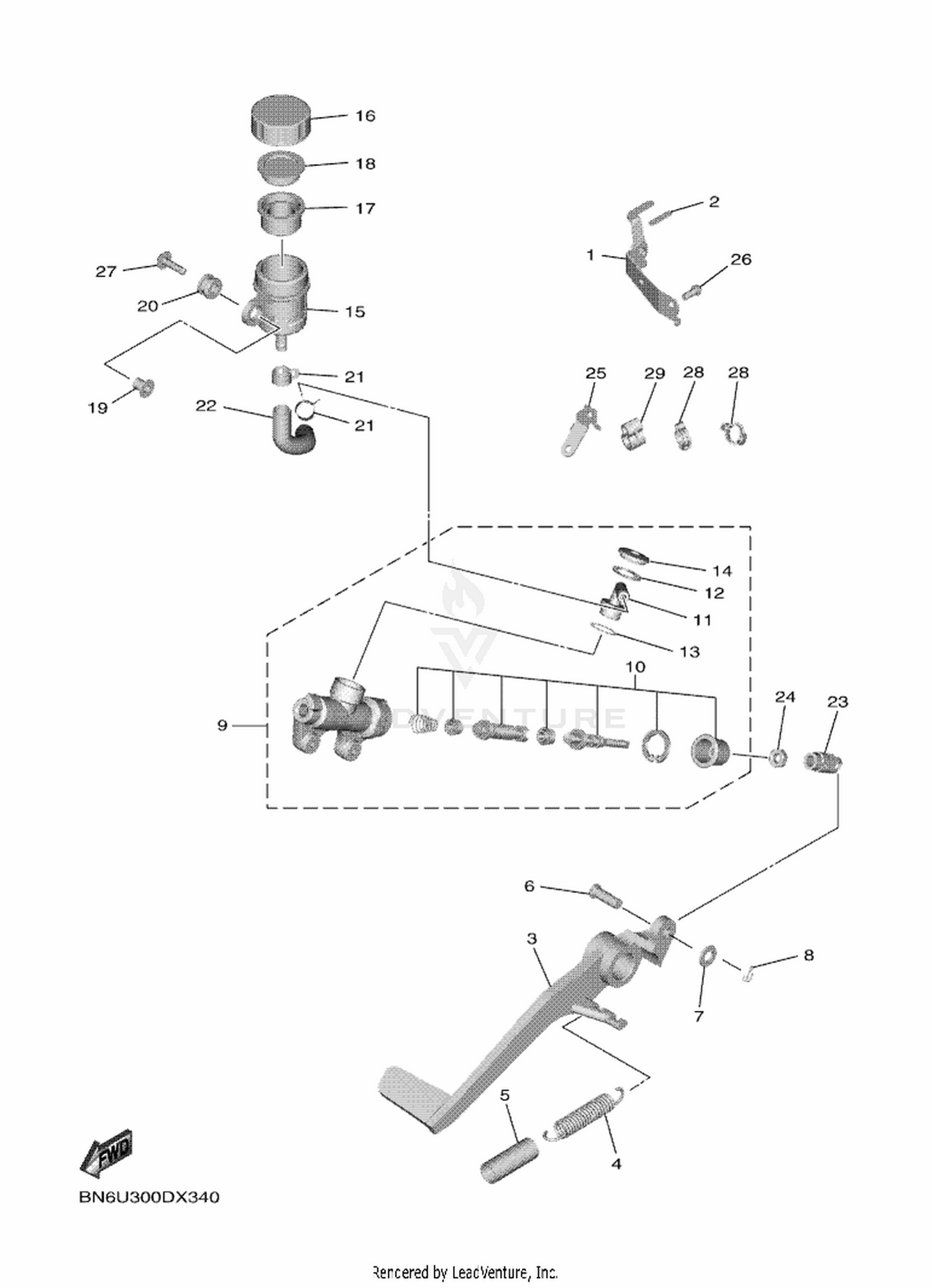 34 REAR MASTER CYLINDER