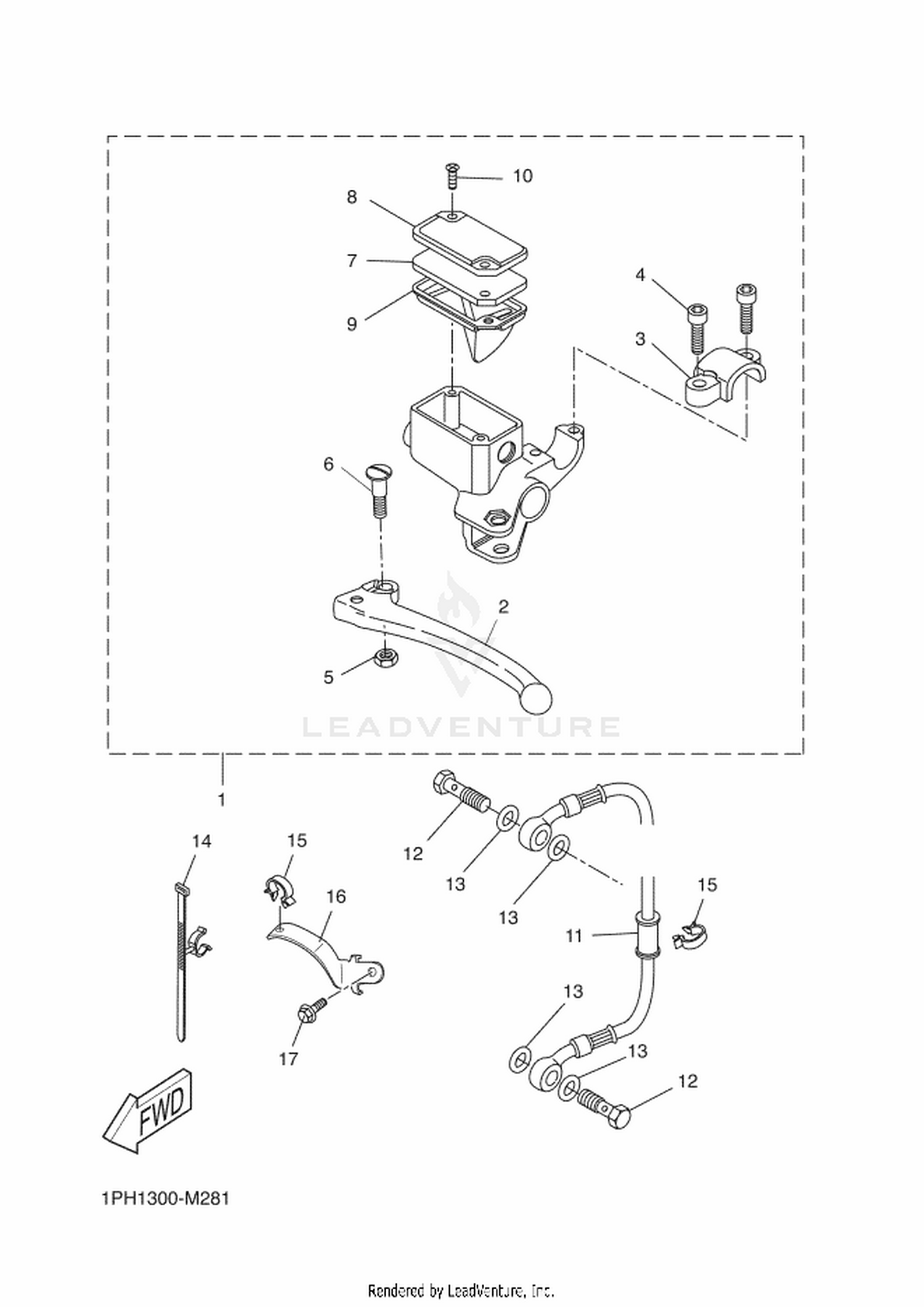 28 REAR MASTER CYLINDER