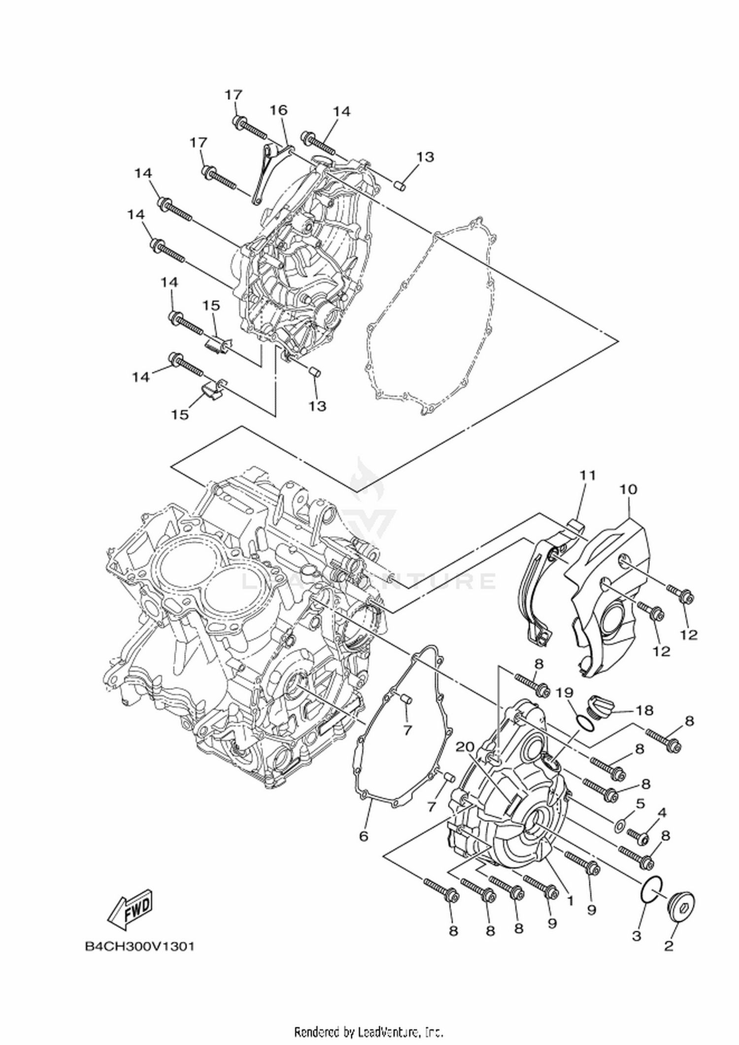14 CRANKCASE COVER 1