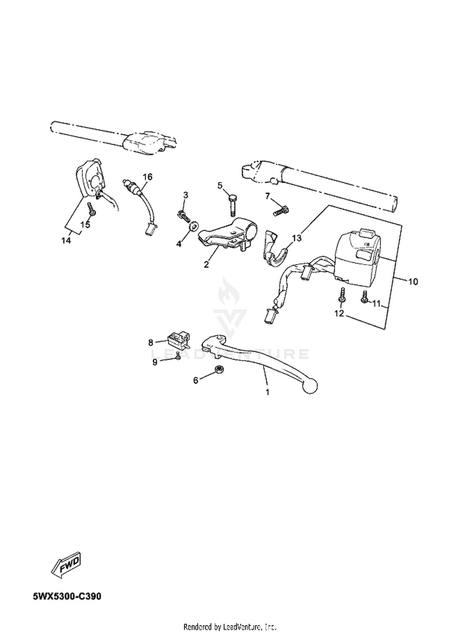 39 HANDLE SWITCH  LEVER