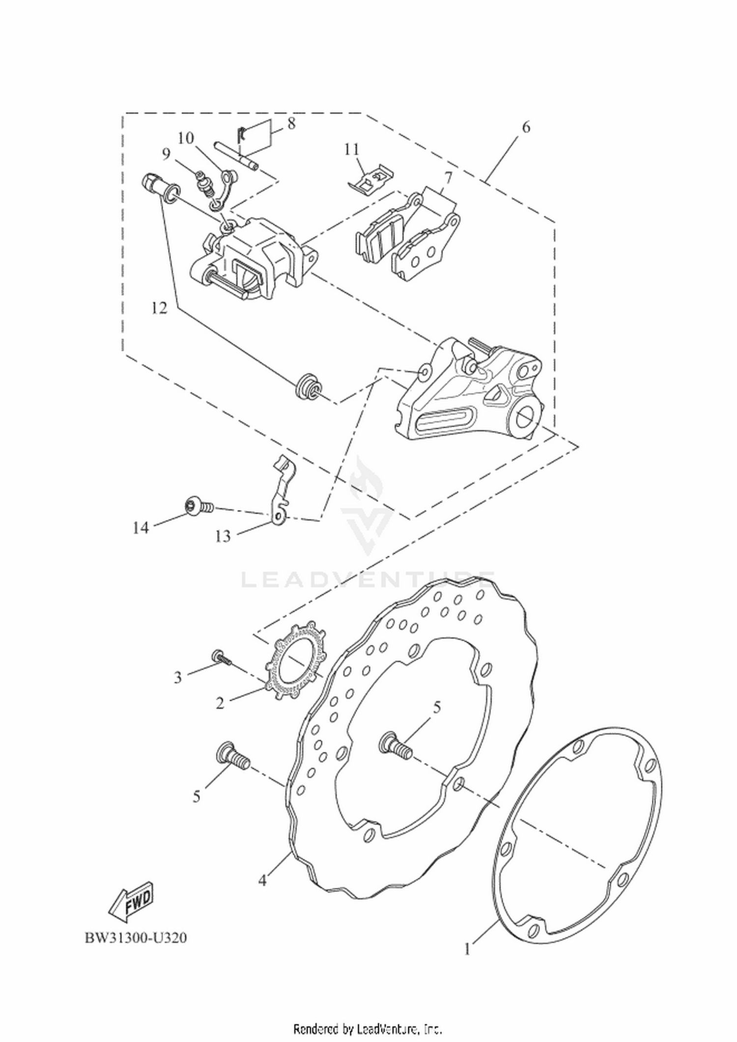32 REAR BRAKE CALIPER