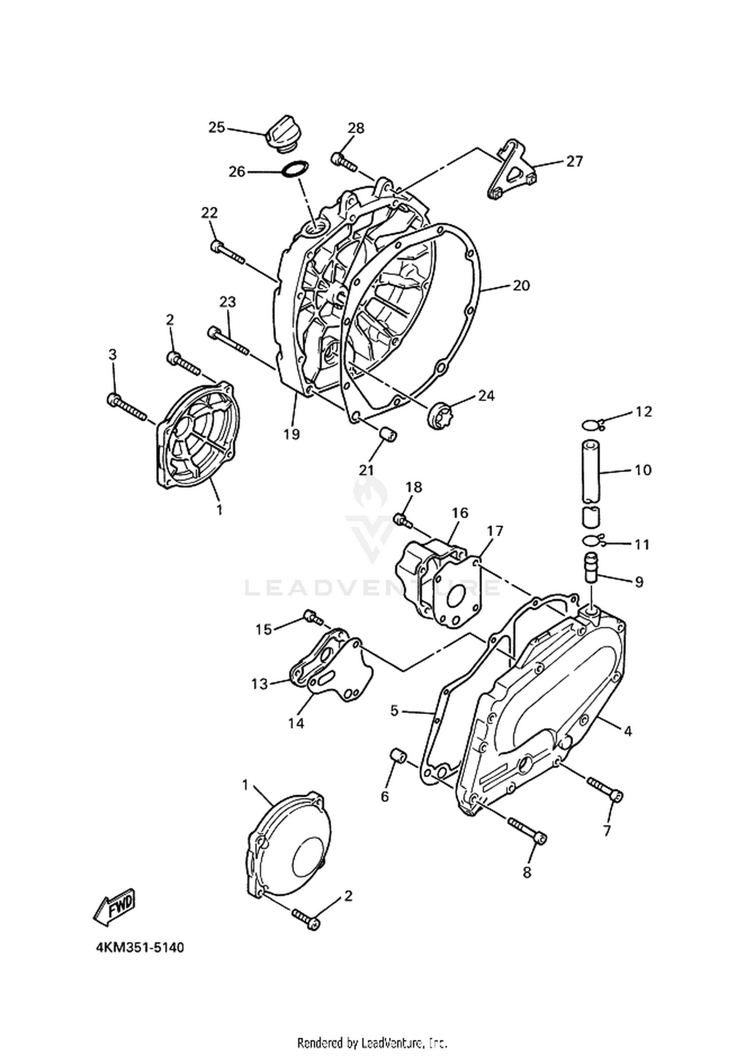 14 CRANKCASE COVER 1