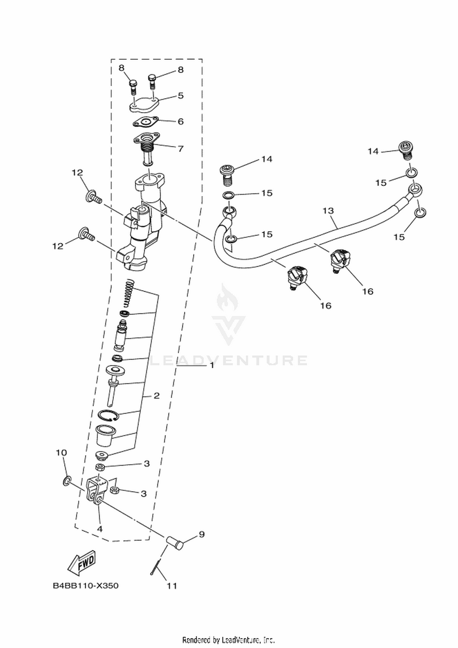 35 REAR MASTER CYLINDER