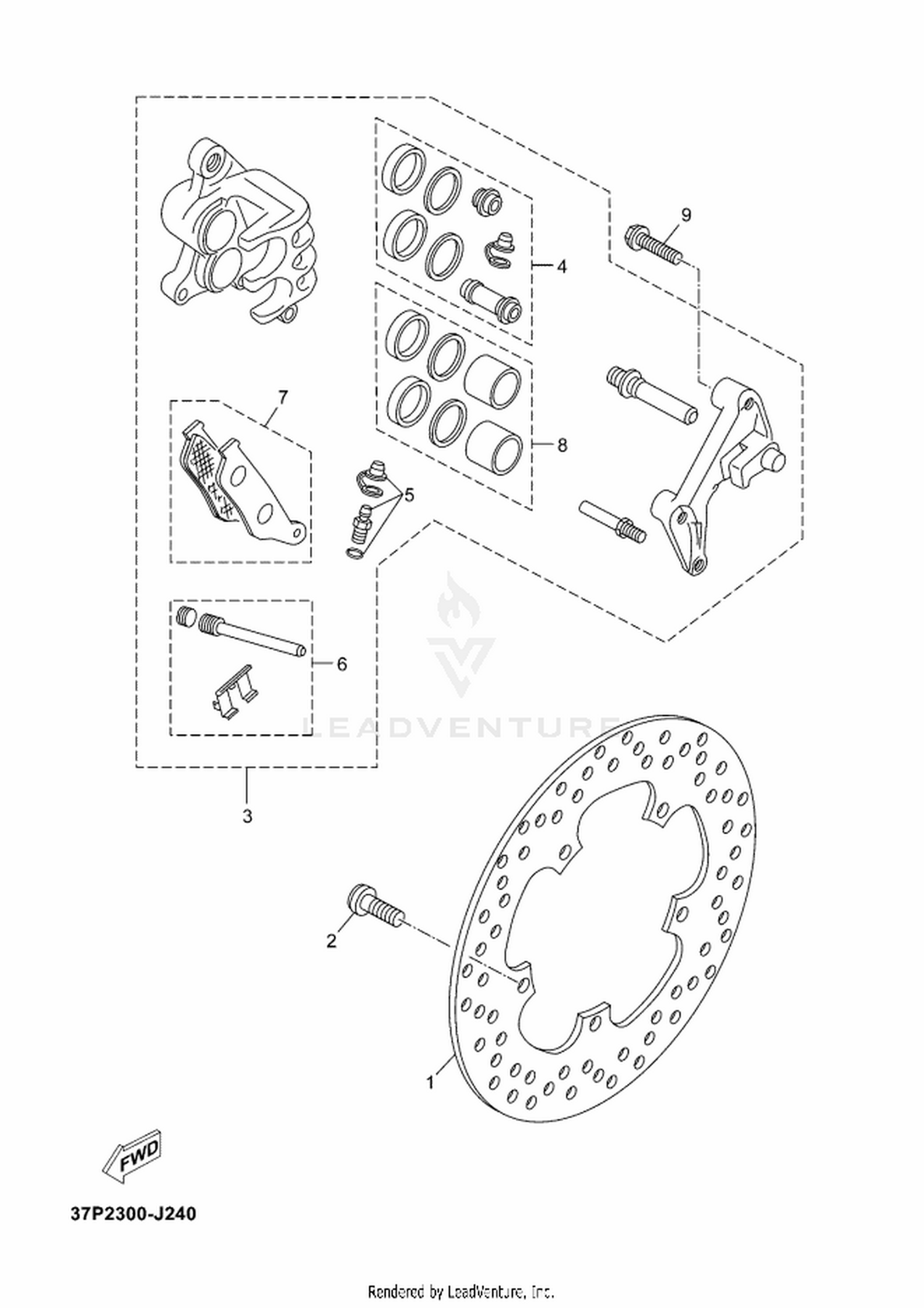 24 FRONT BRAKE CALIPER