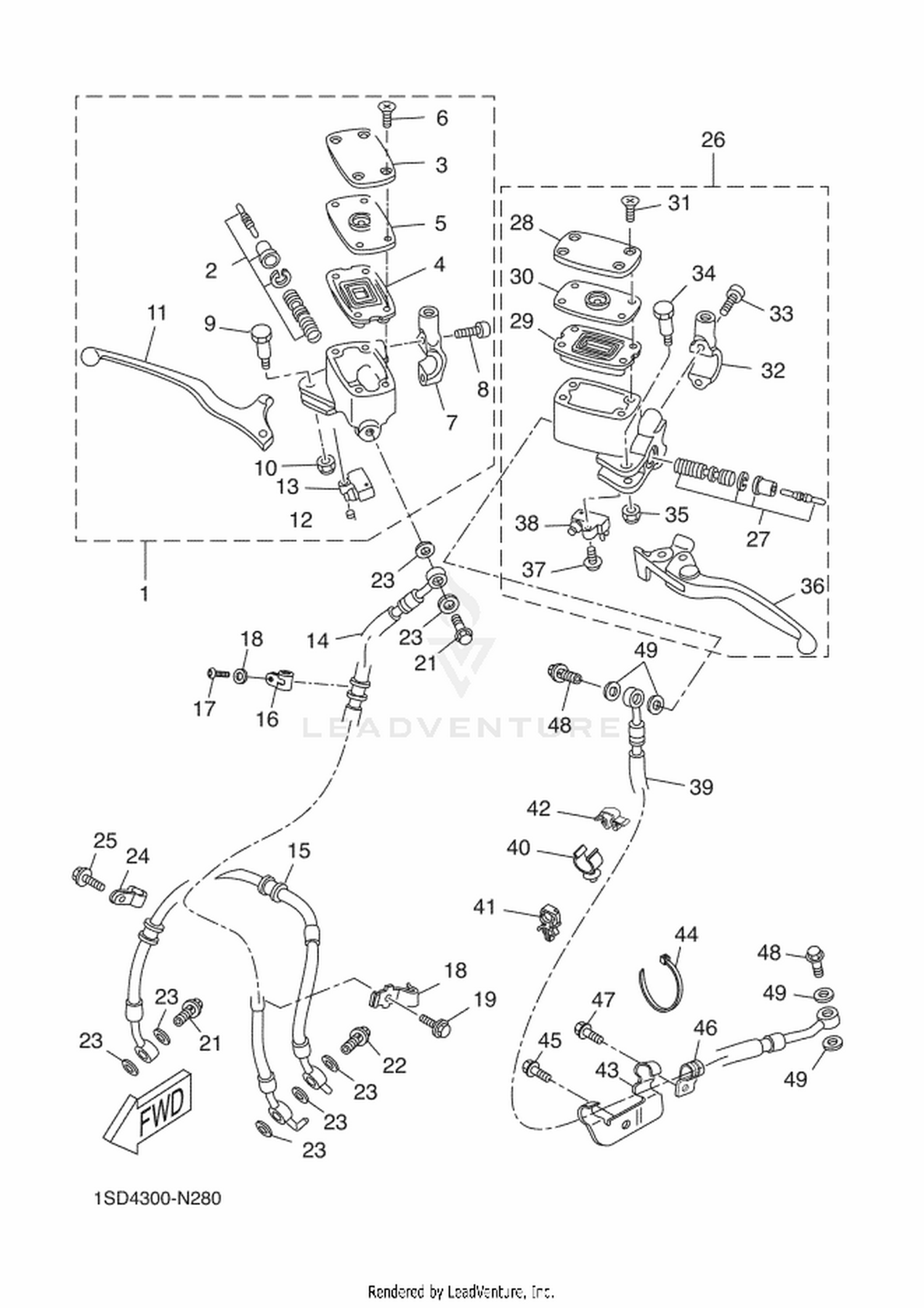 28 FRONT MASTER CYLINDER