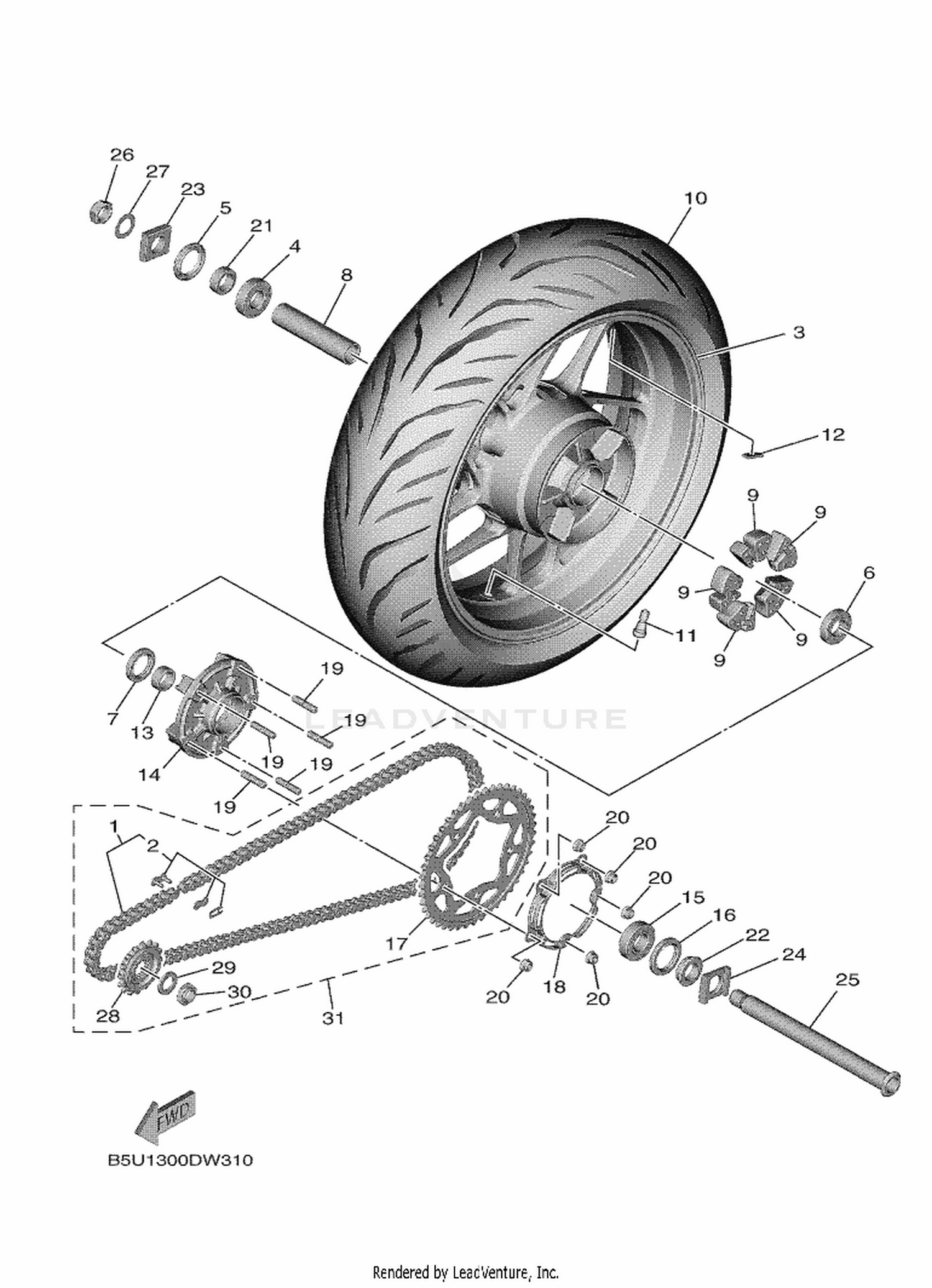 31 REAR WHEEL