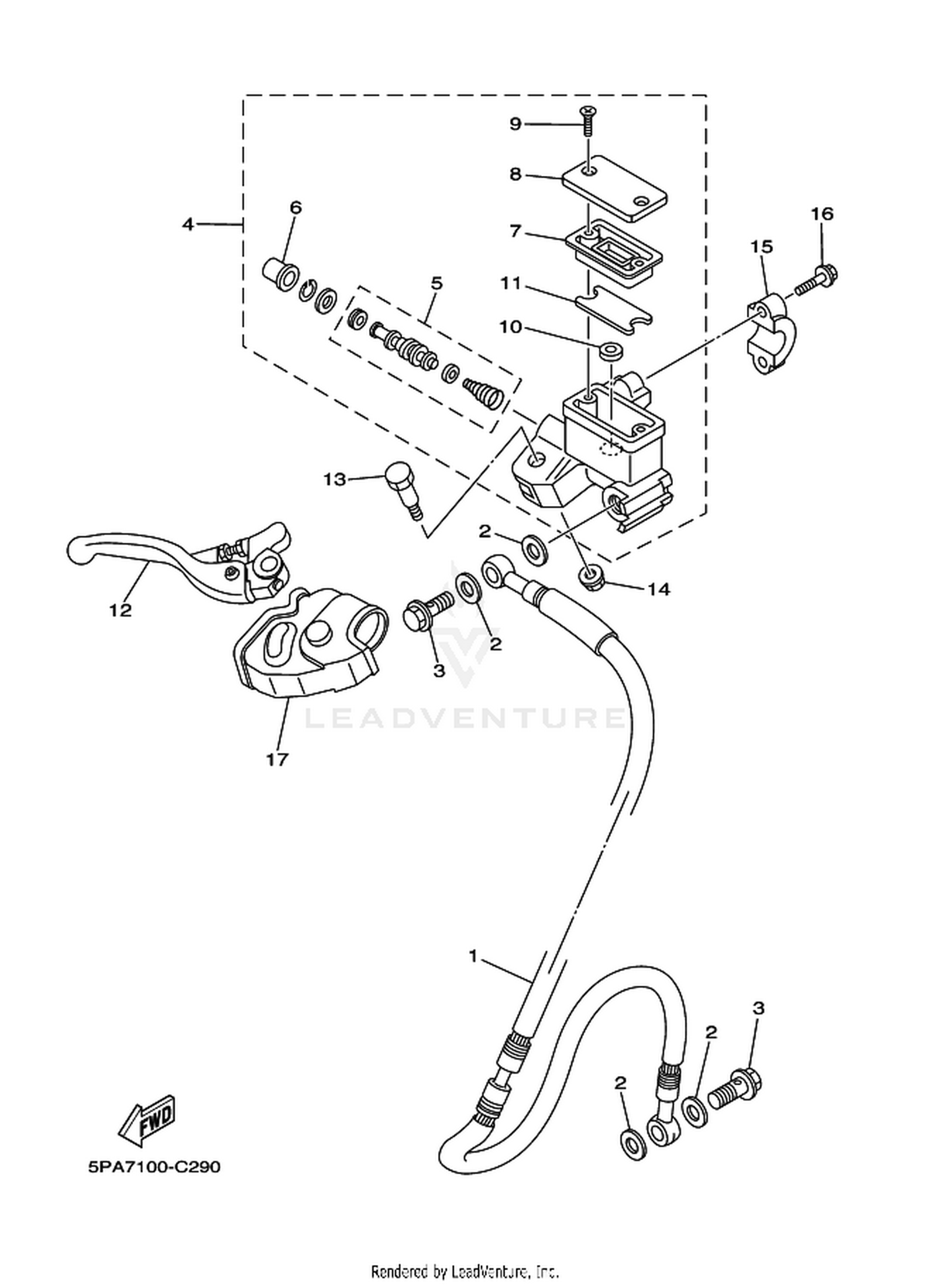 29 FRONT MASTER CYLINDER