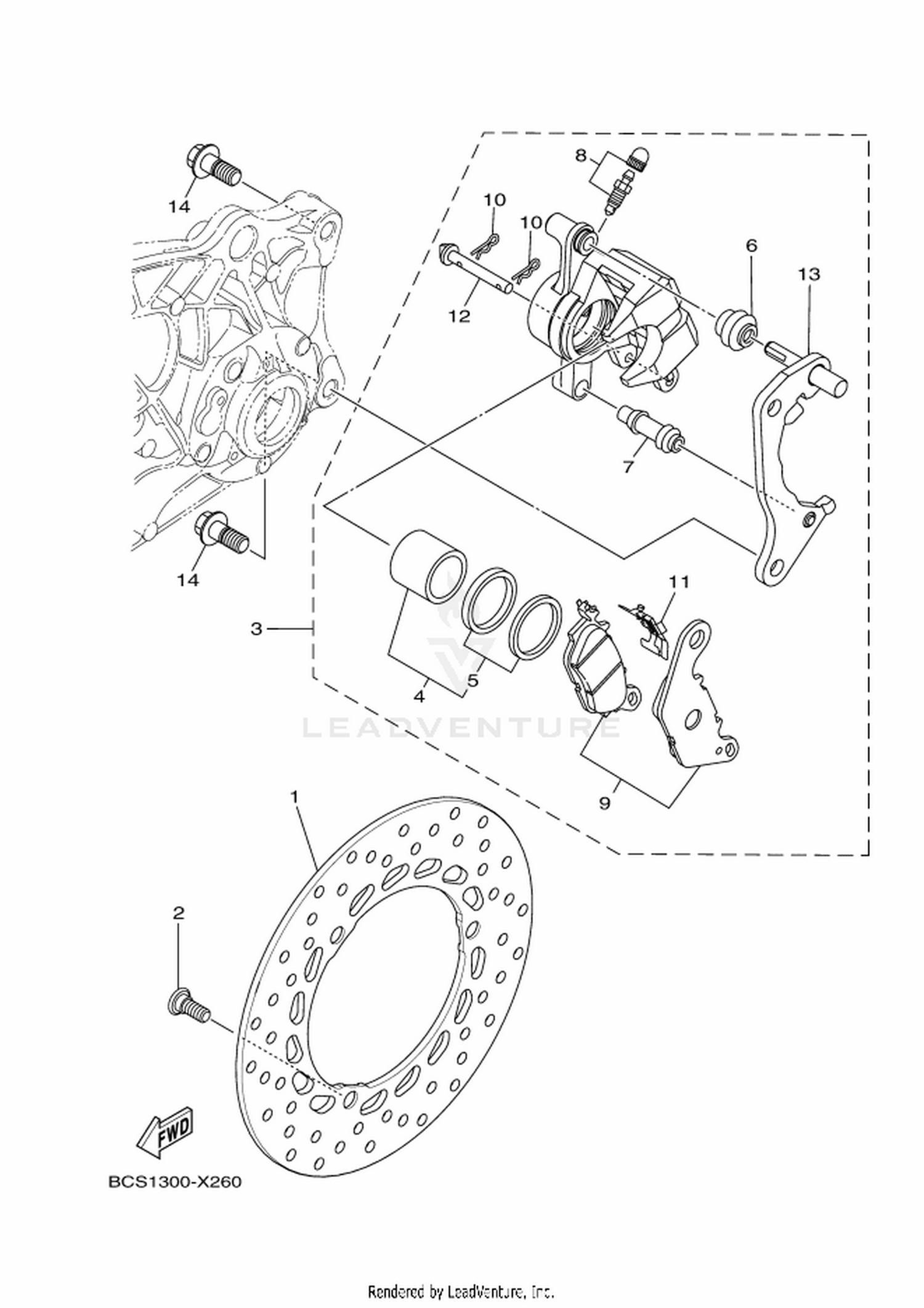 26 REAR BRAKE CALIPER