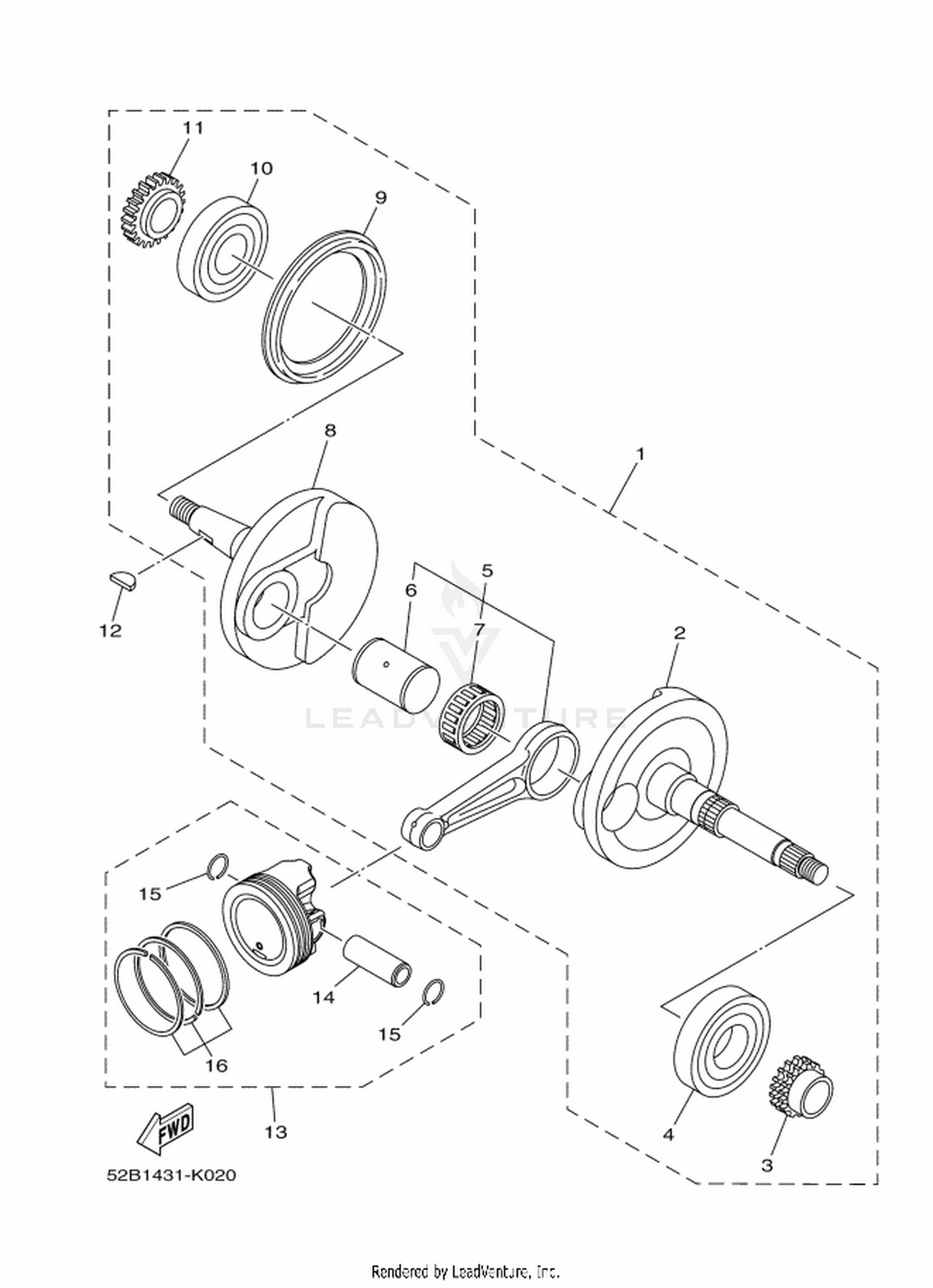 02 CRANKSHAFT  PISTON