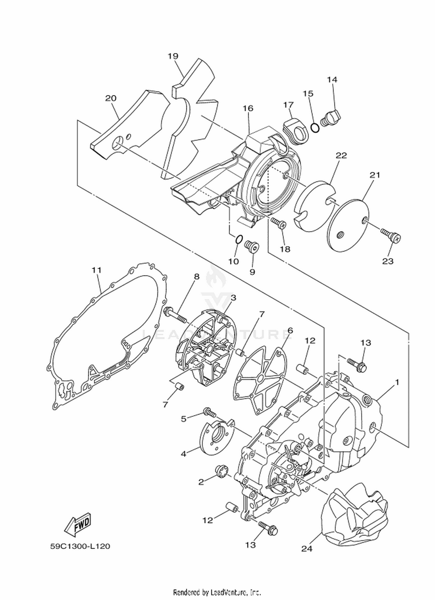 12 CRANKCASE COVER 1