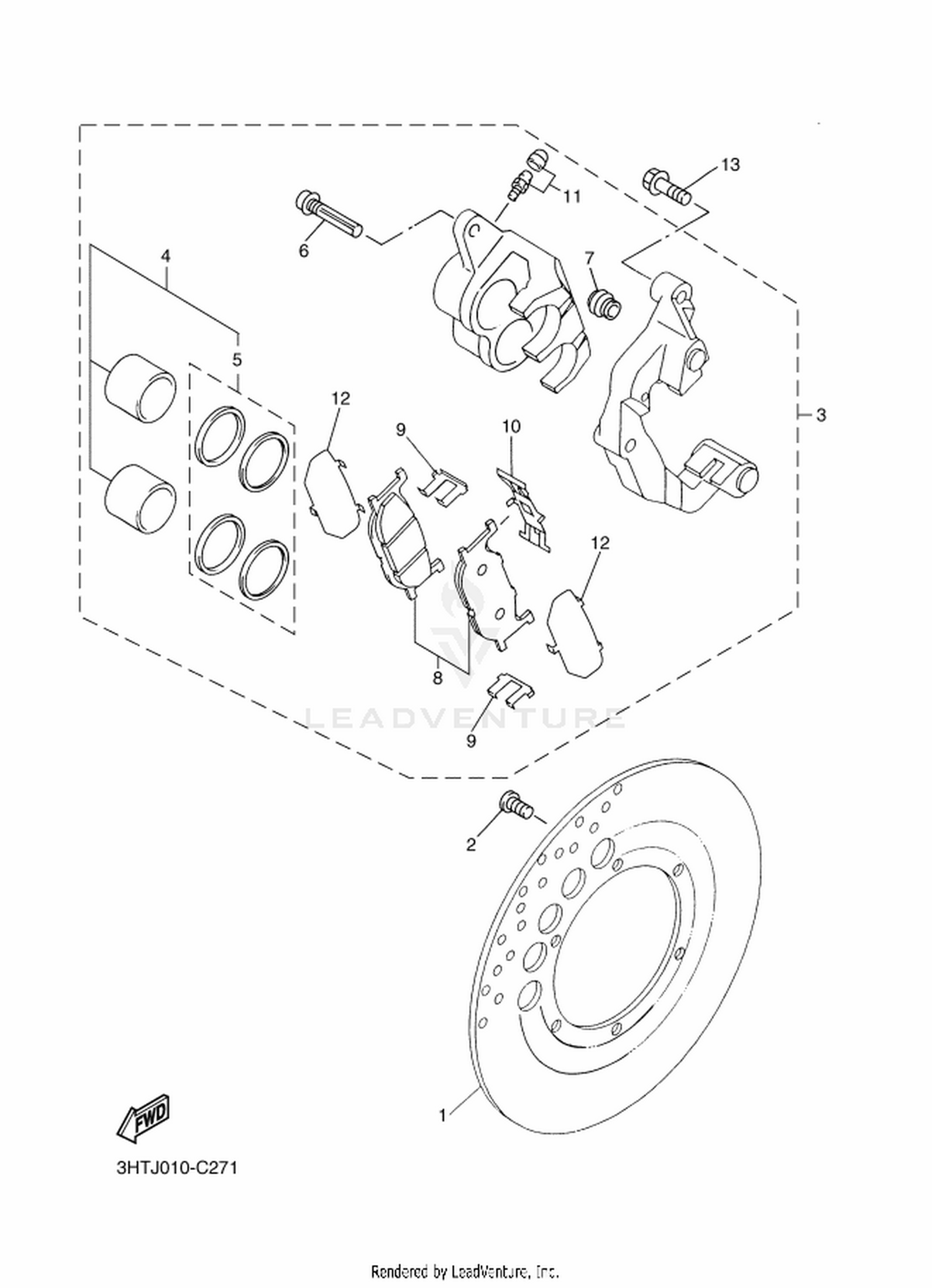 27 FRONT BRAKE CALIPER