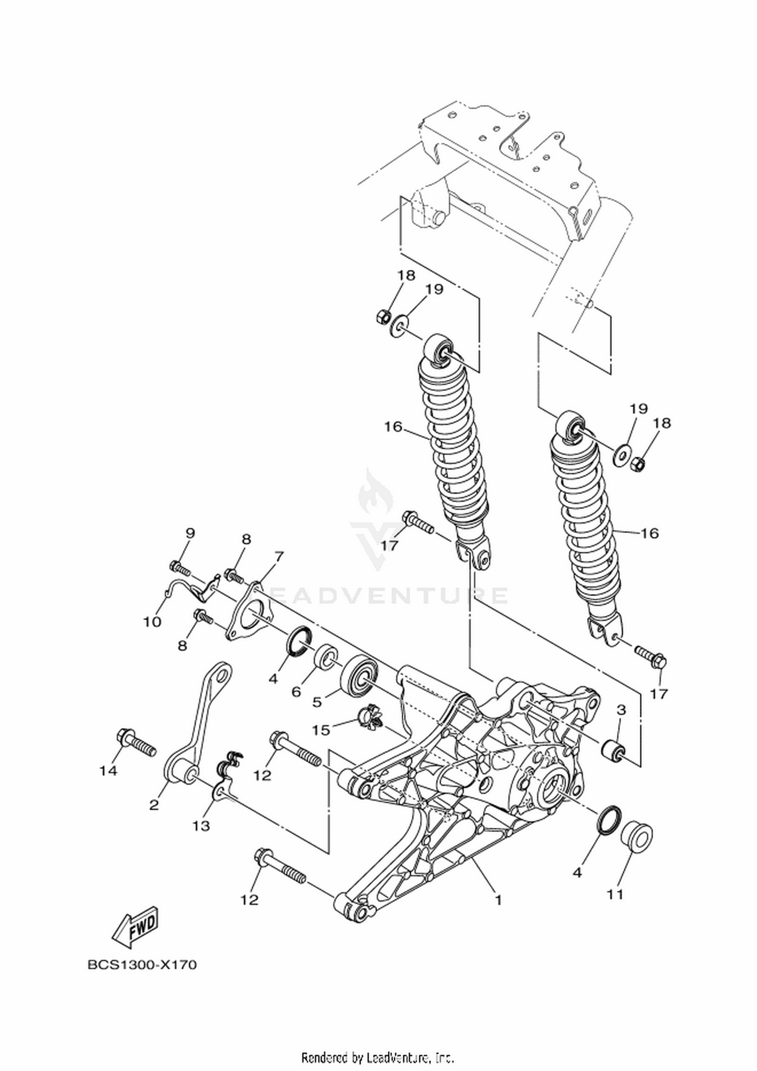17 REAR ARM & SUSPENSION