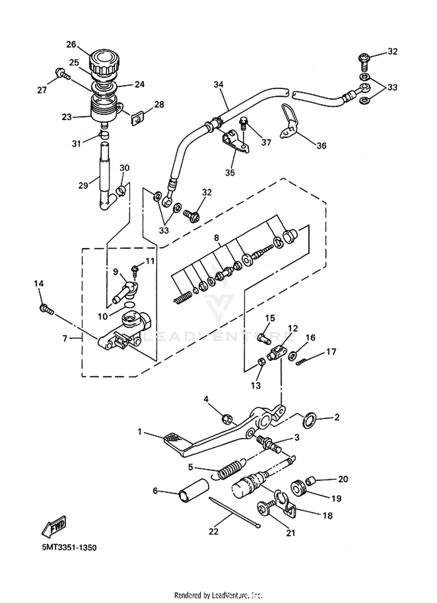 35 REAR MASTER CYLINDER