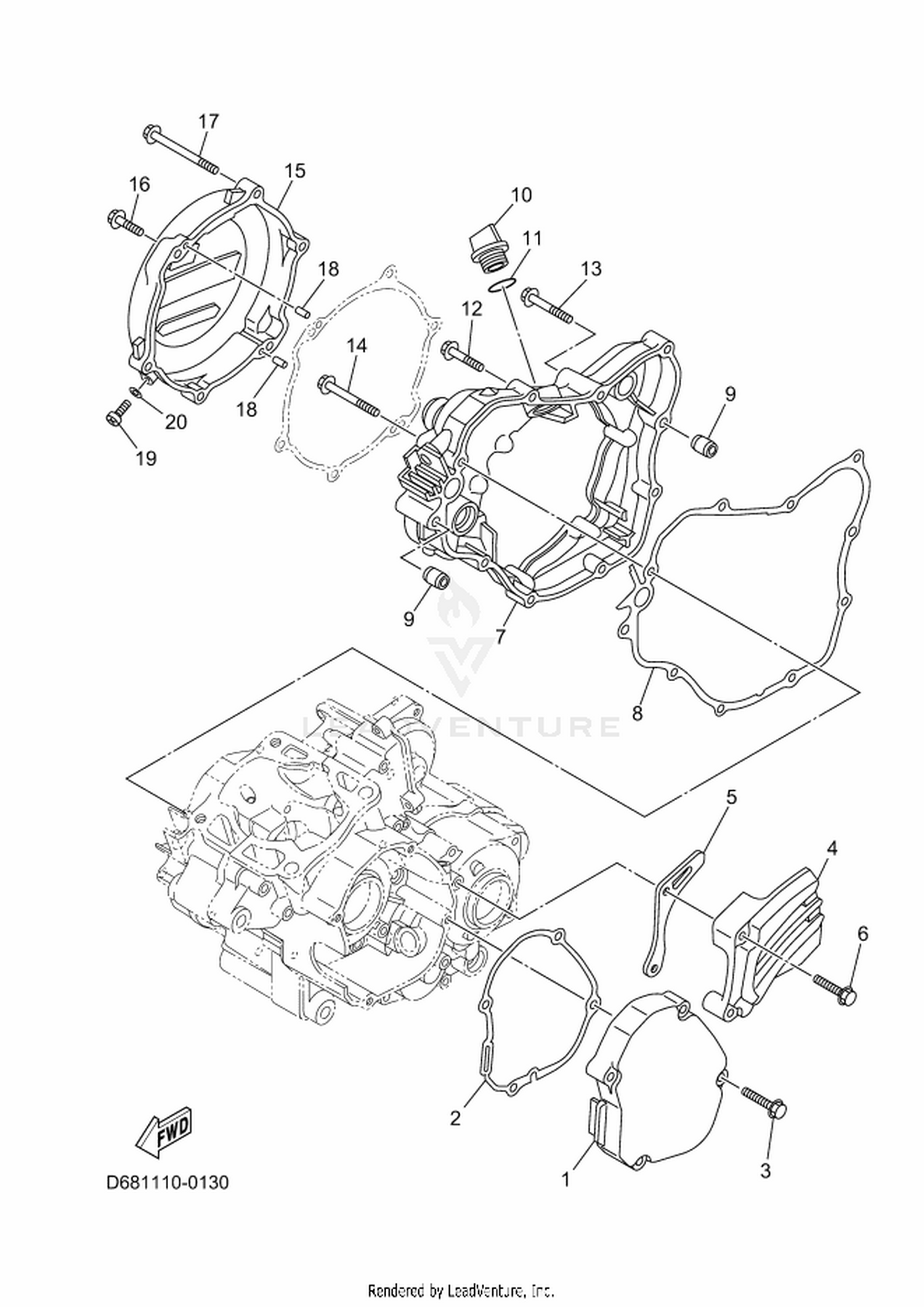 13 CRANKCASE COVER 1