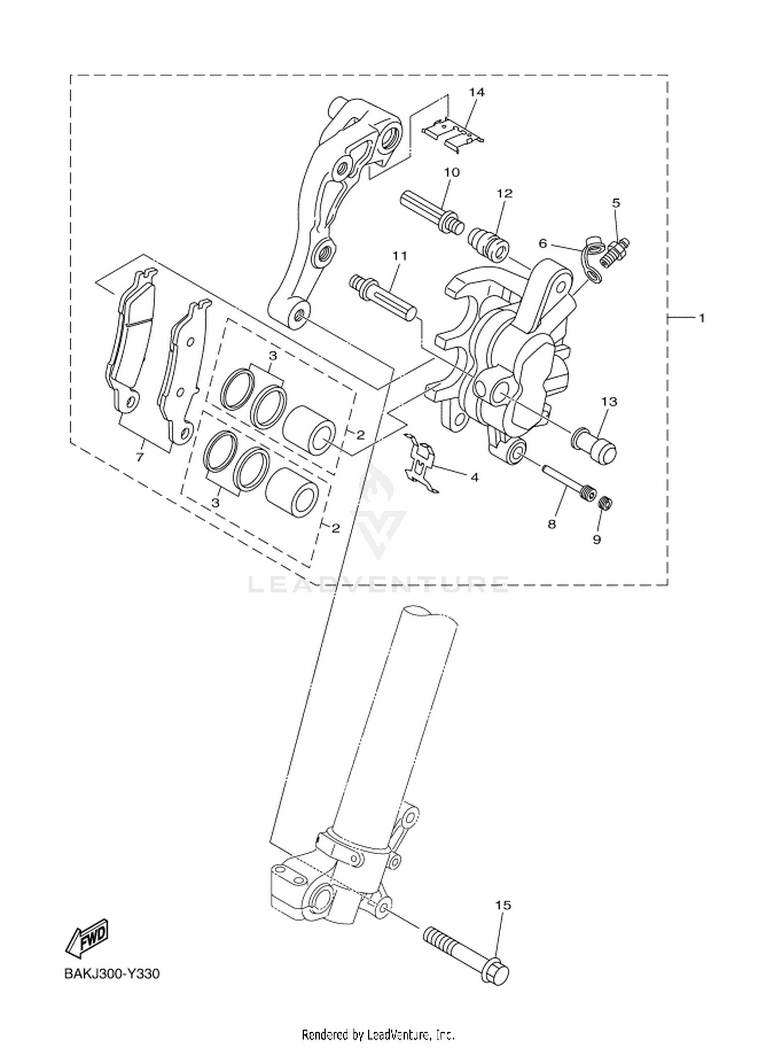33 FRONT BRAKE CALIPER