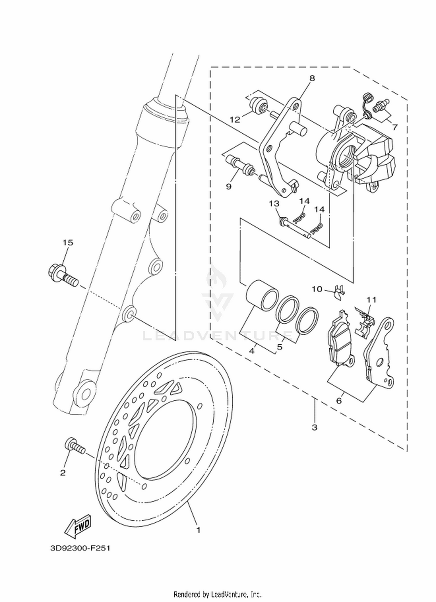 24 FRONT BRAKE CALIPER