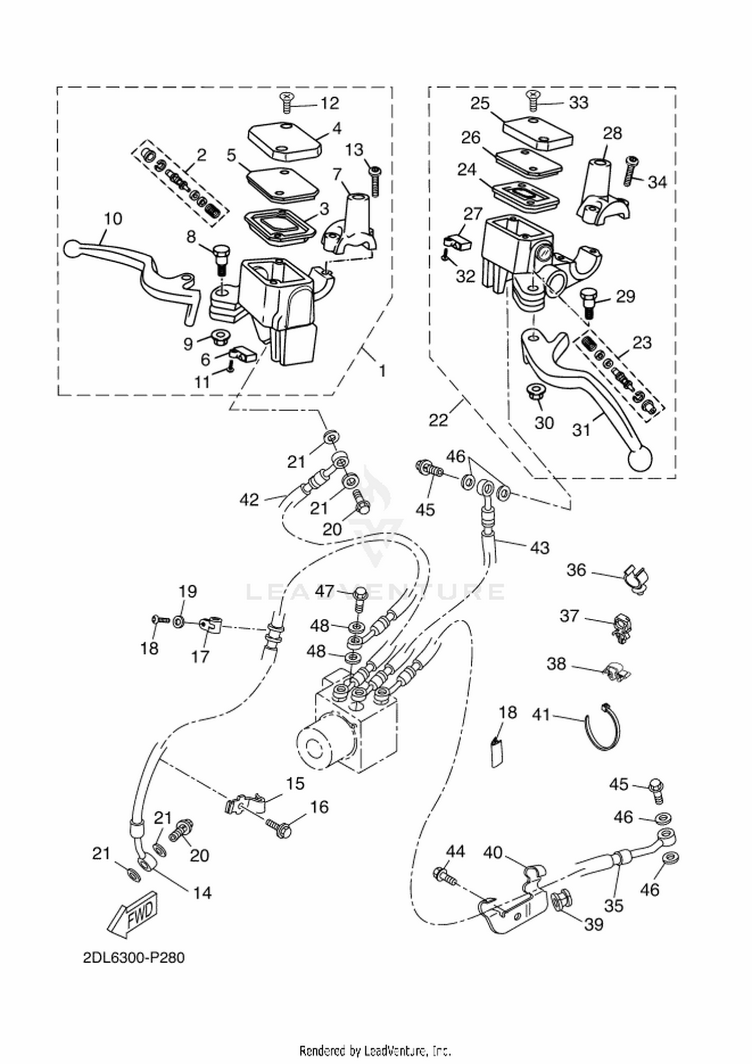 28 FRONT MASTER CYLINDER