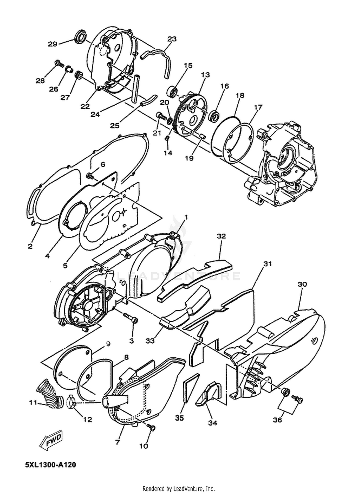 12 CRANKCASE COVER 1