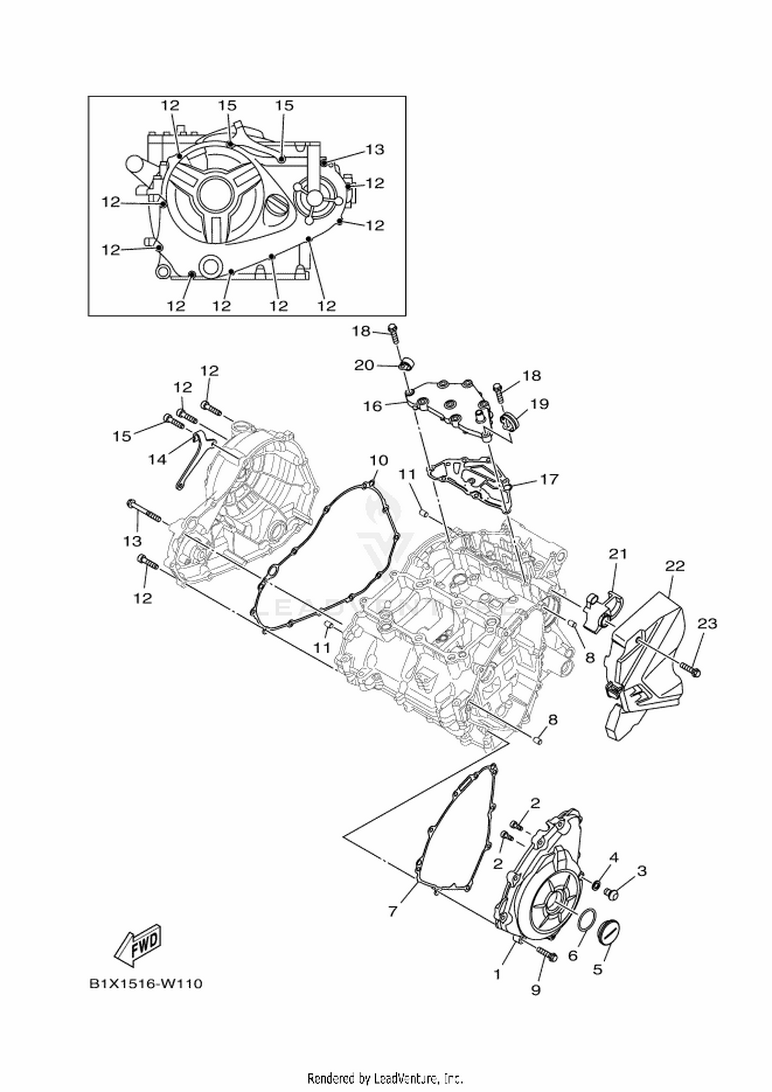 11 CRANKCASE COVER 1