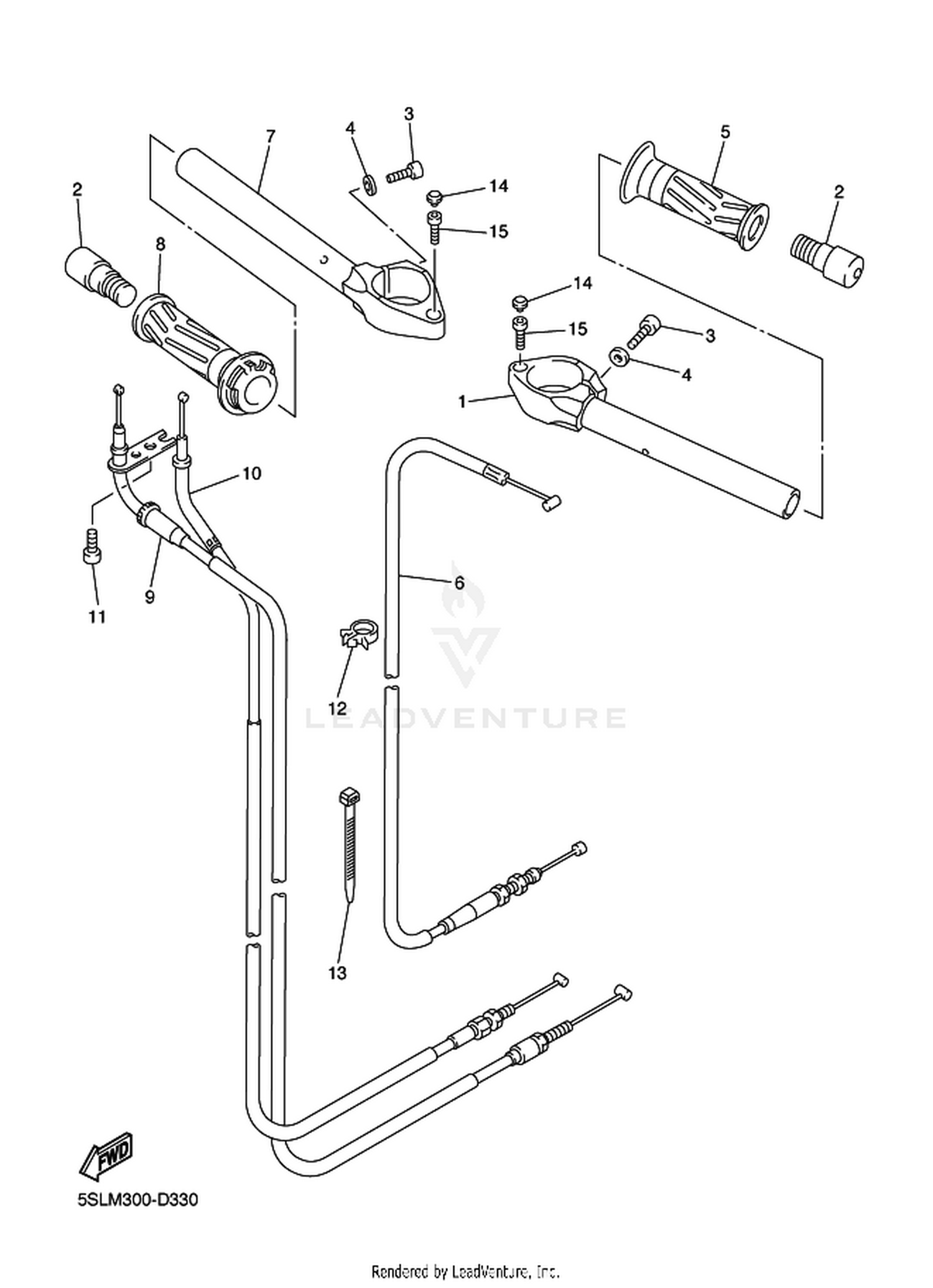 33 STEERING HANDLE  CABLE