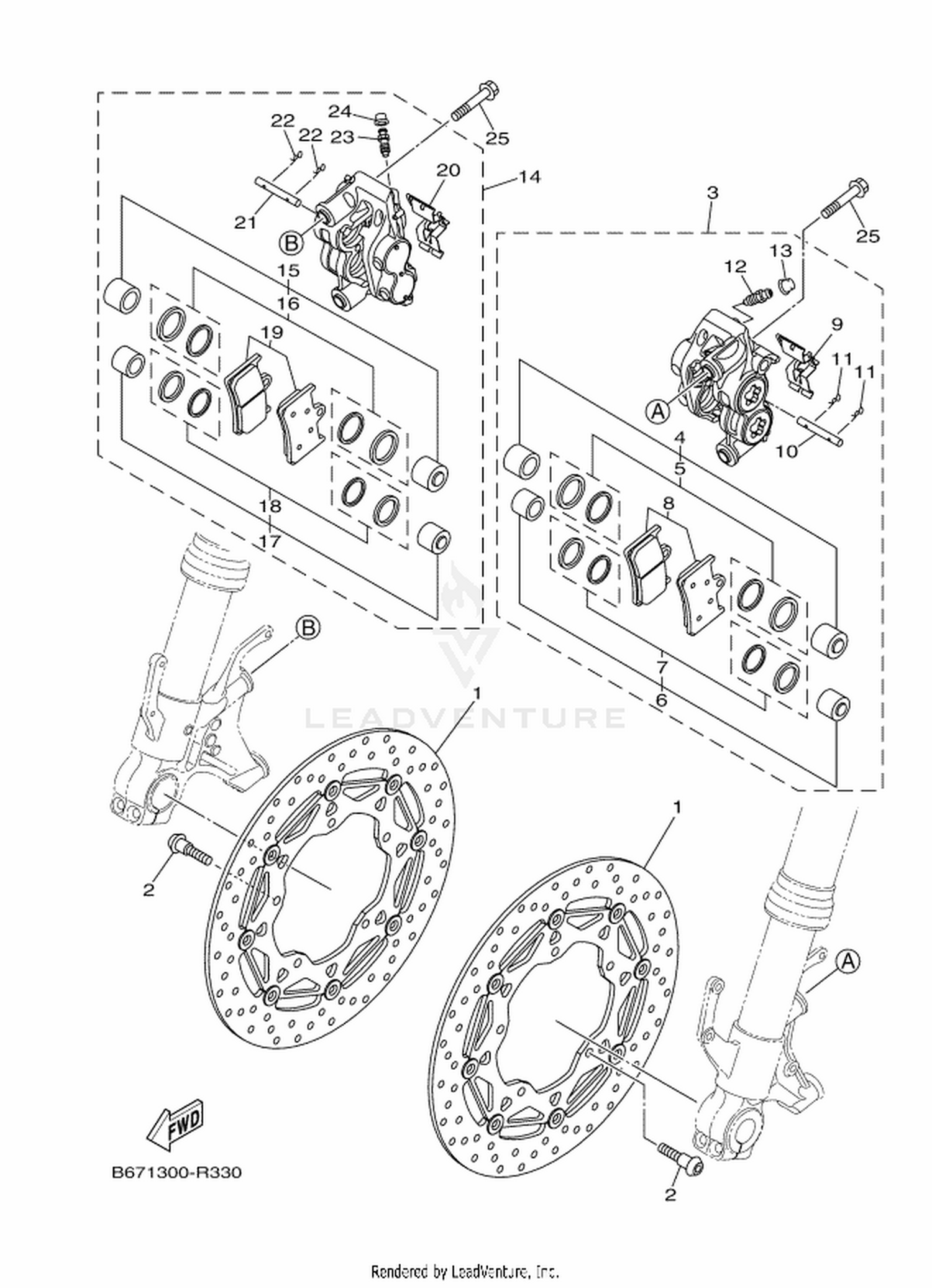 33 FRONT BRAKE CALIPER