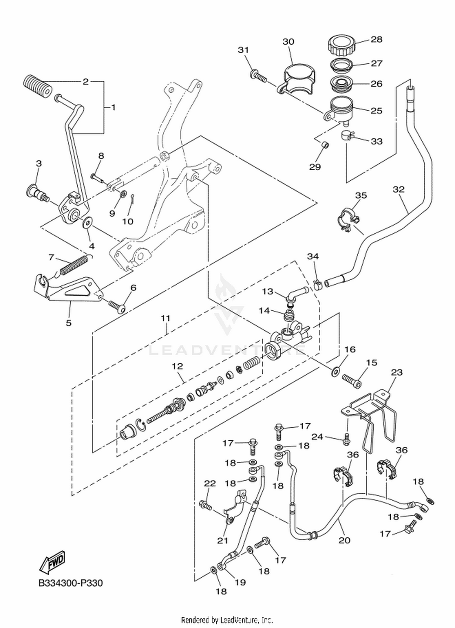 33 REAR MASTER CYLINDER