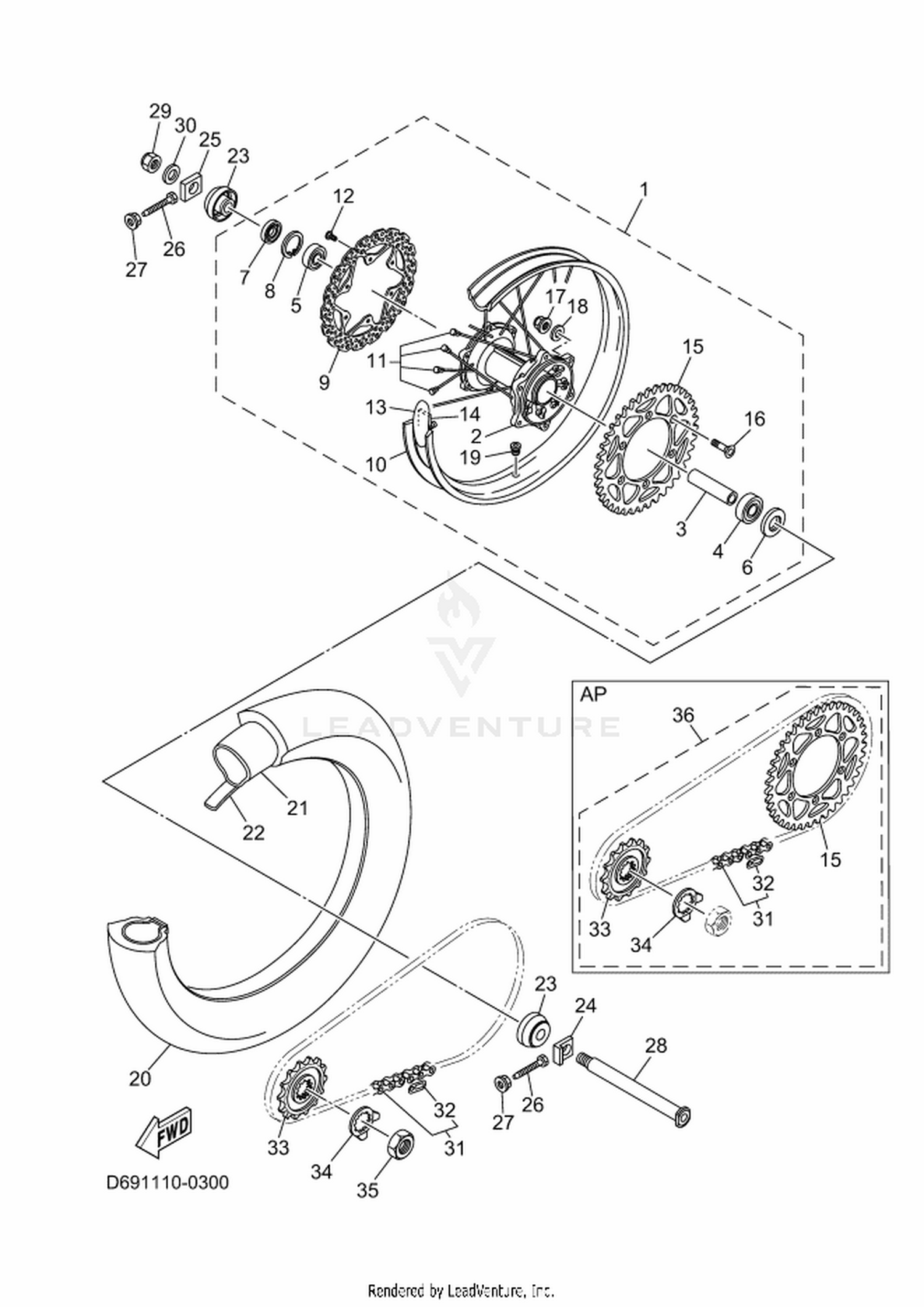 30 REAR WHEEL