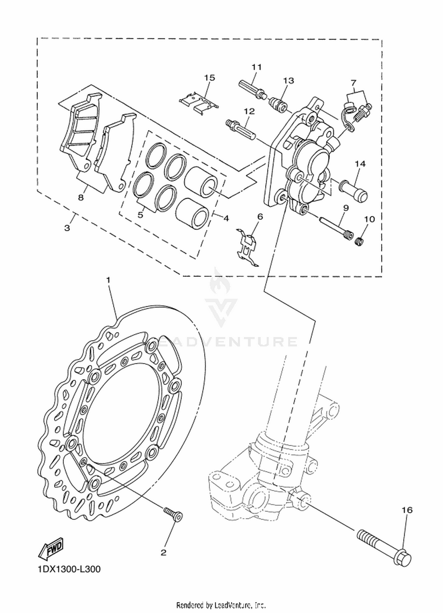 30 FRONT BRAKE CALIPER