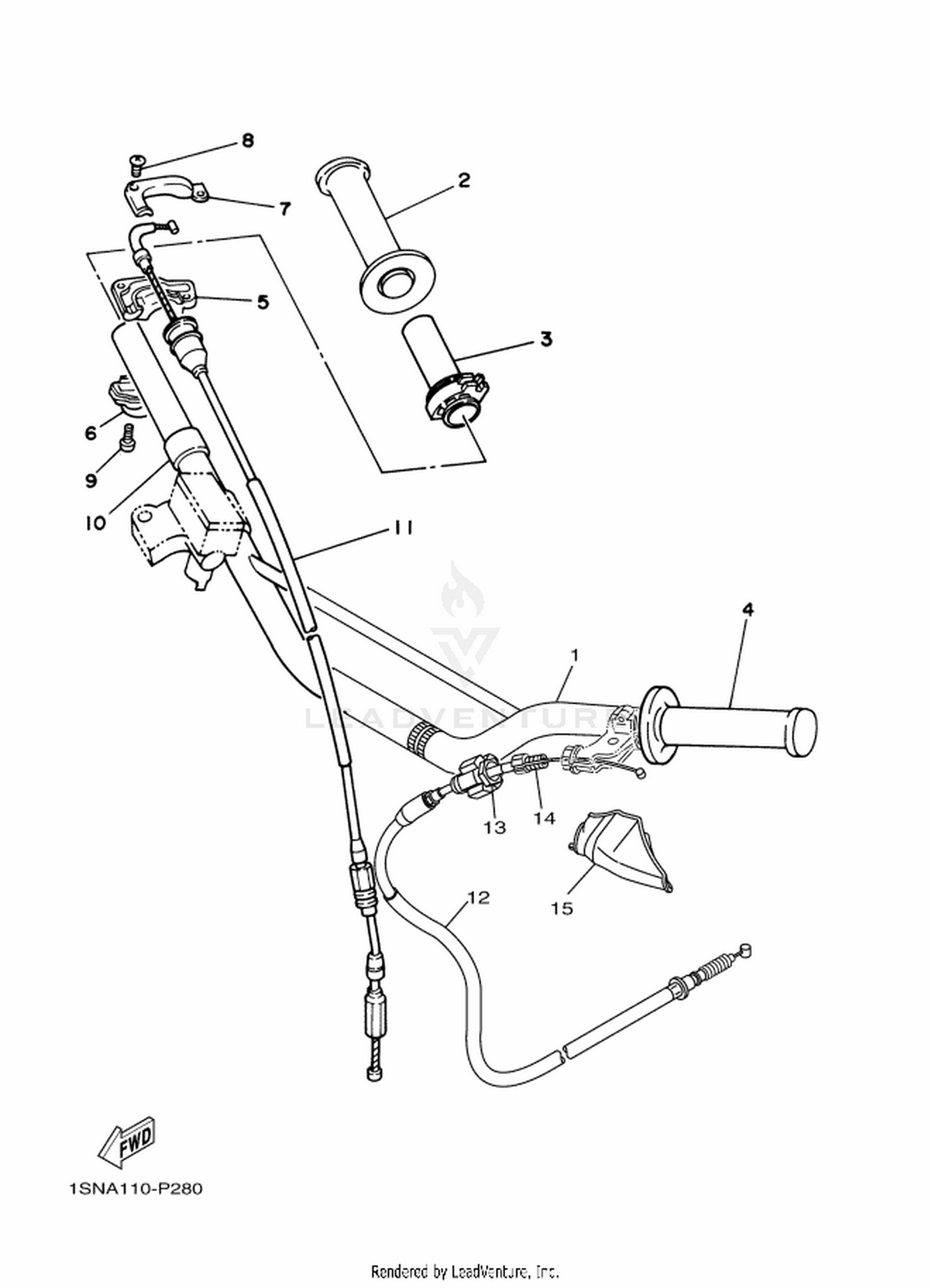 28 STEERING HANDLE  CABLE