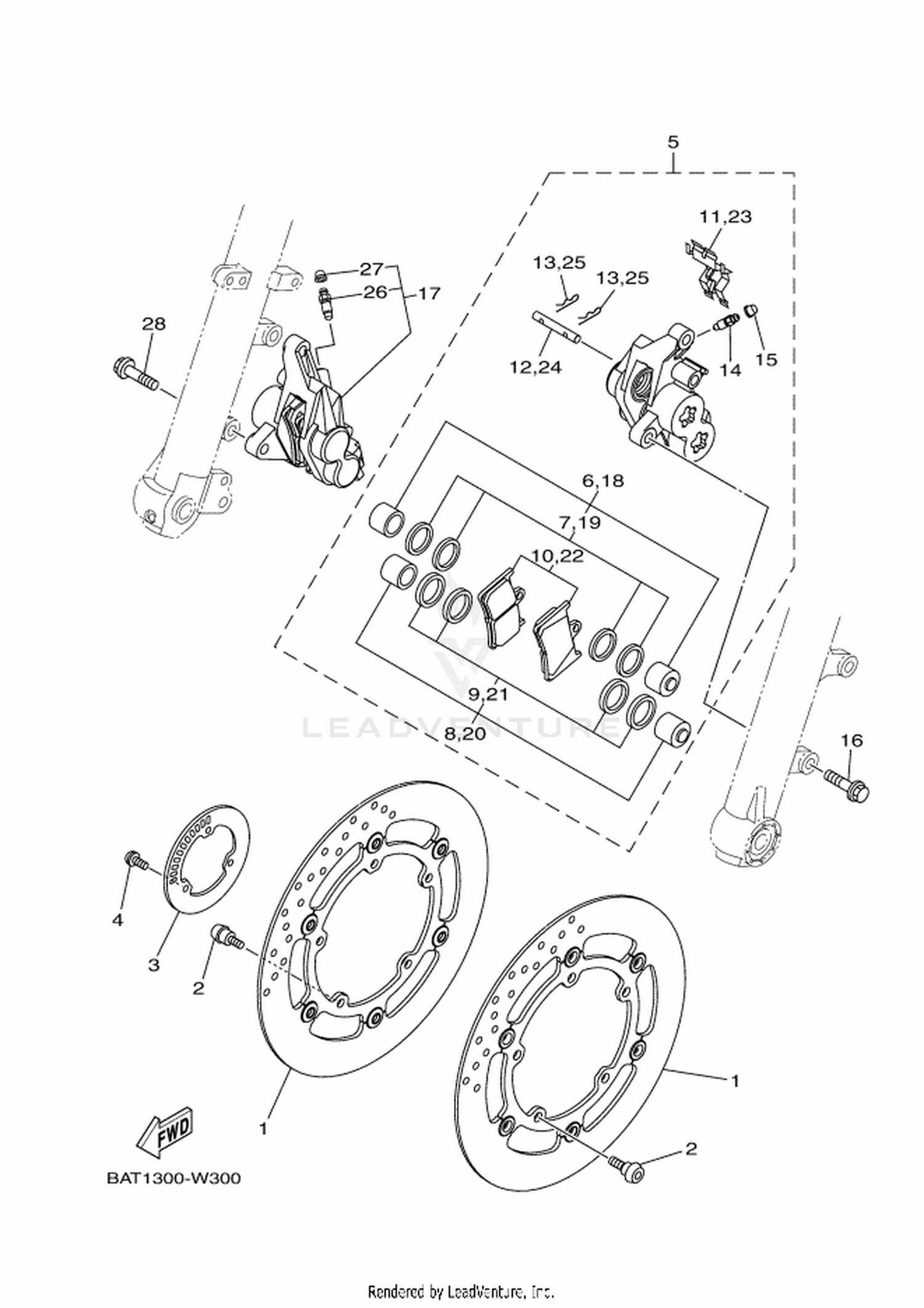 30 FRONT BRAKE CALIPER