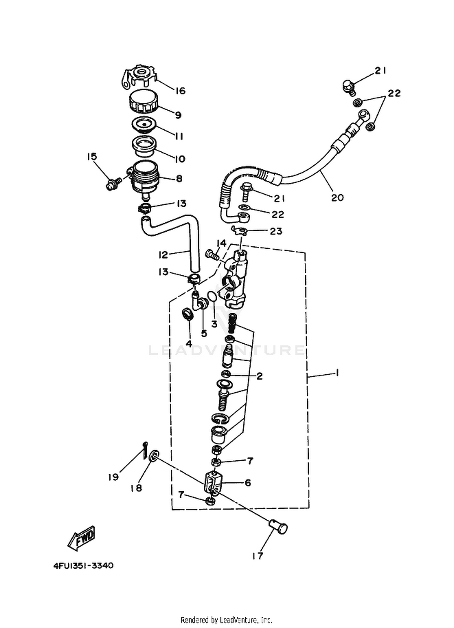 34 REAR MASTER CYLINDER