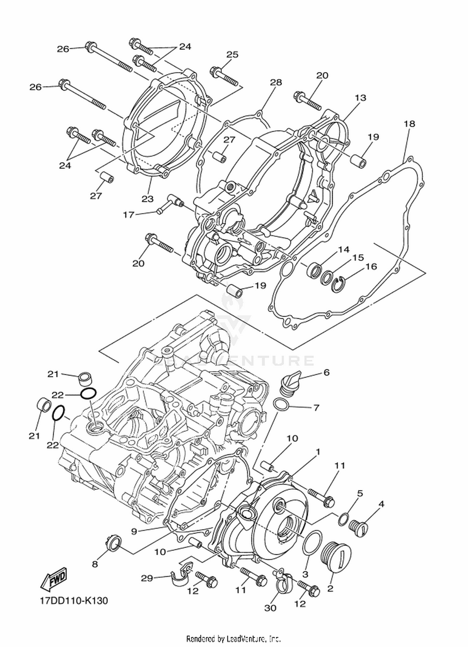 13 CRANKCASE COVER 1