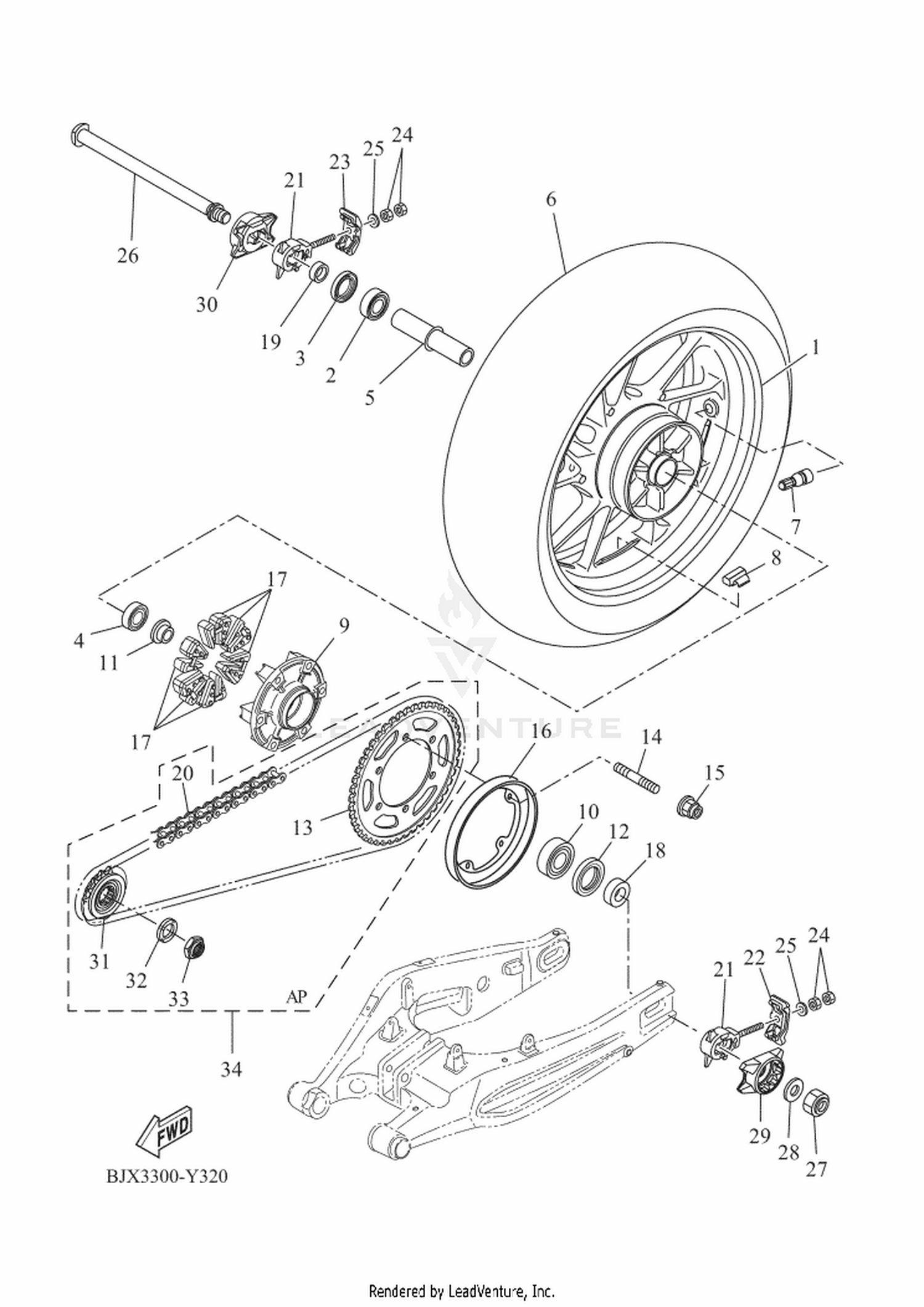 32 REAR WHEEL