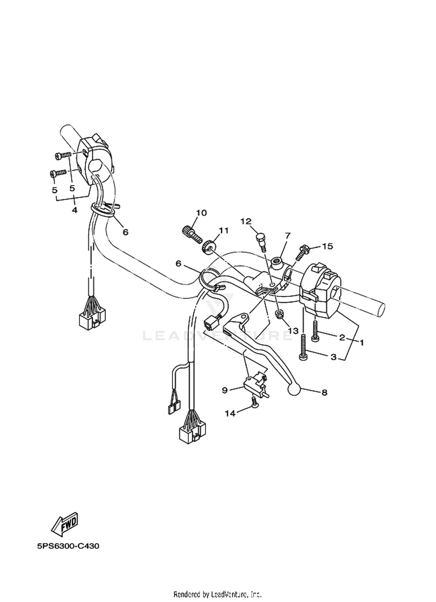 43 HANDLE SWITCH  LEVER