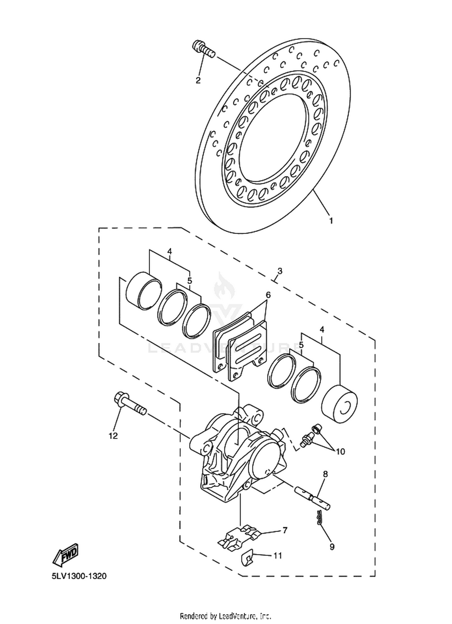 32 REAR BRAKE CALIPER
