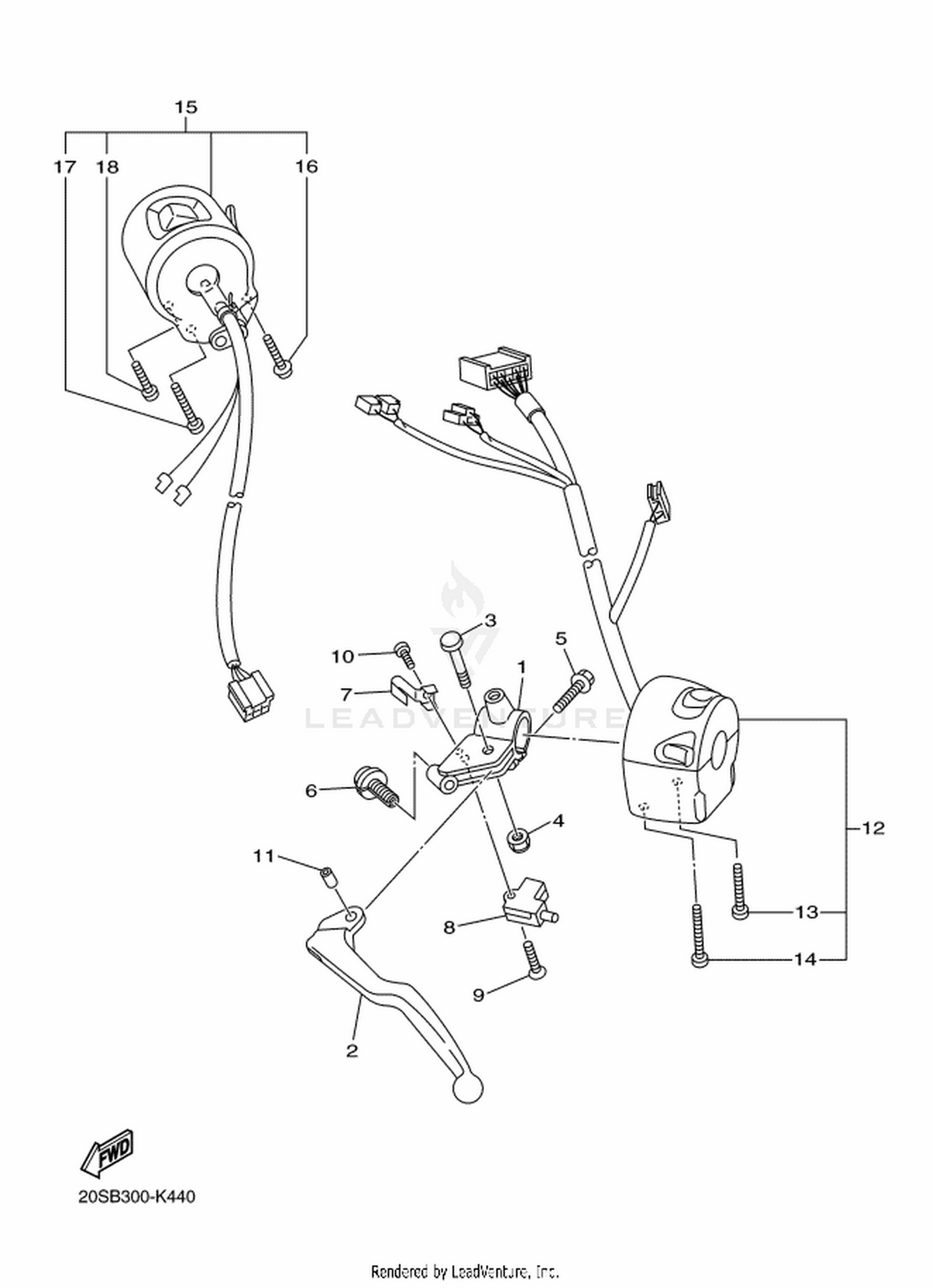 44 HANDLE SWITCH  LEVER