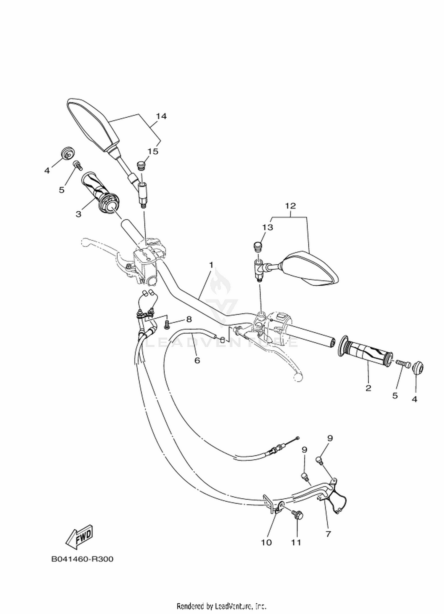 30 STEERING HANDLE  CABLE