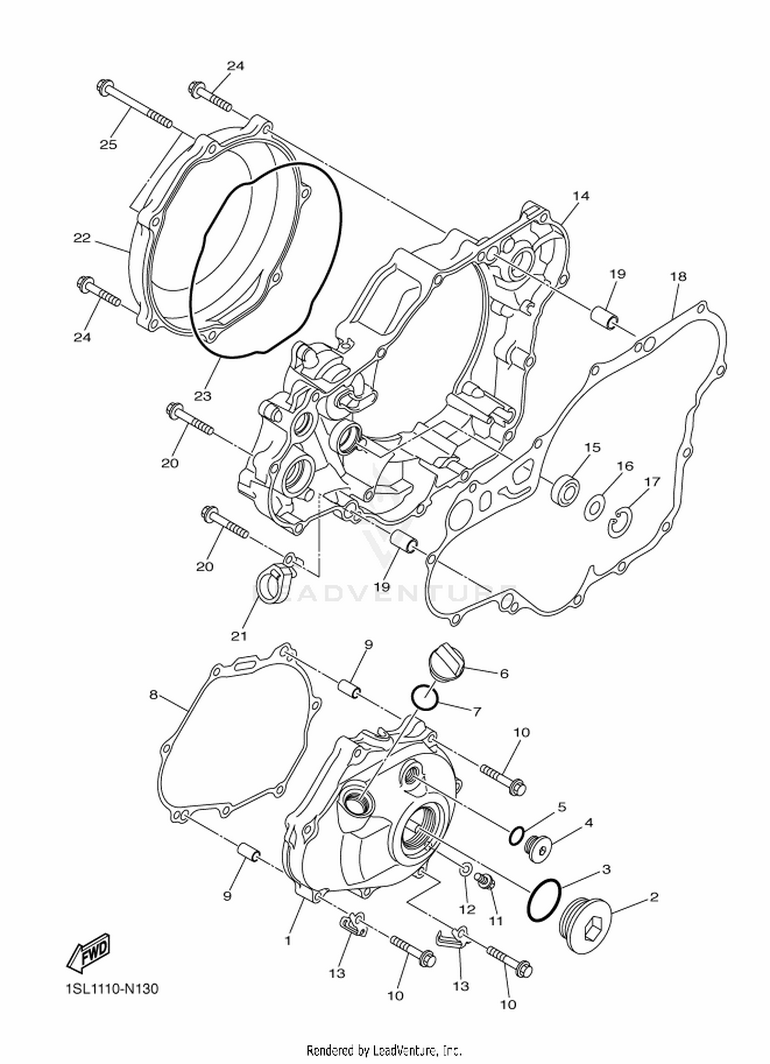 13 CRANKCASE COVER 1