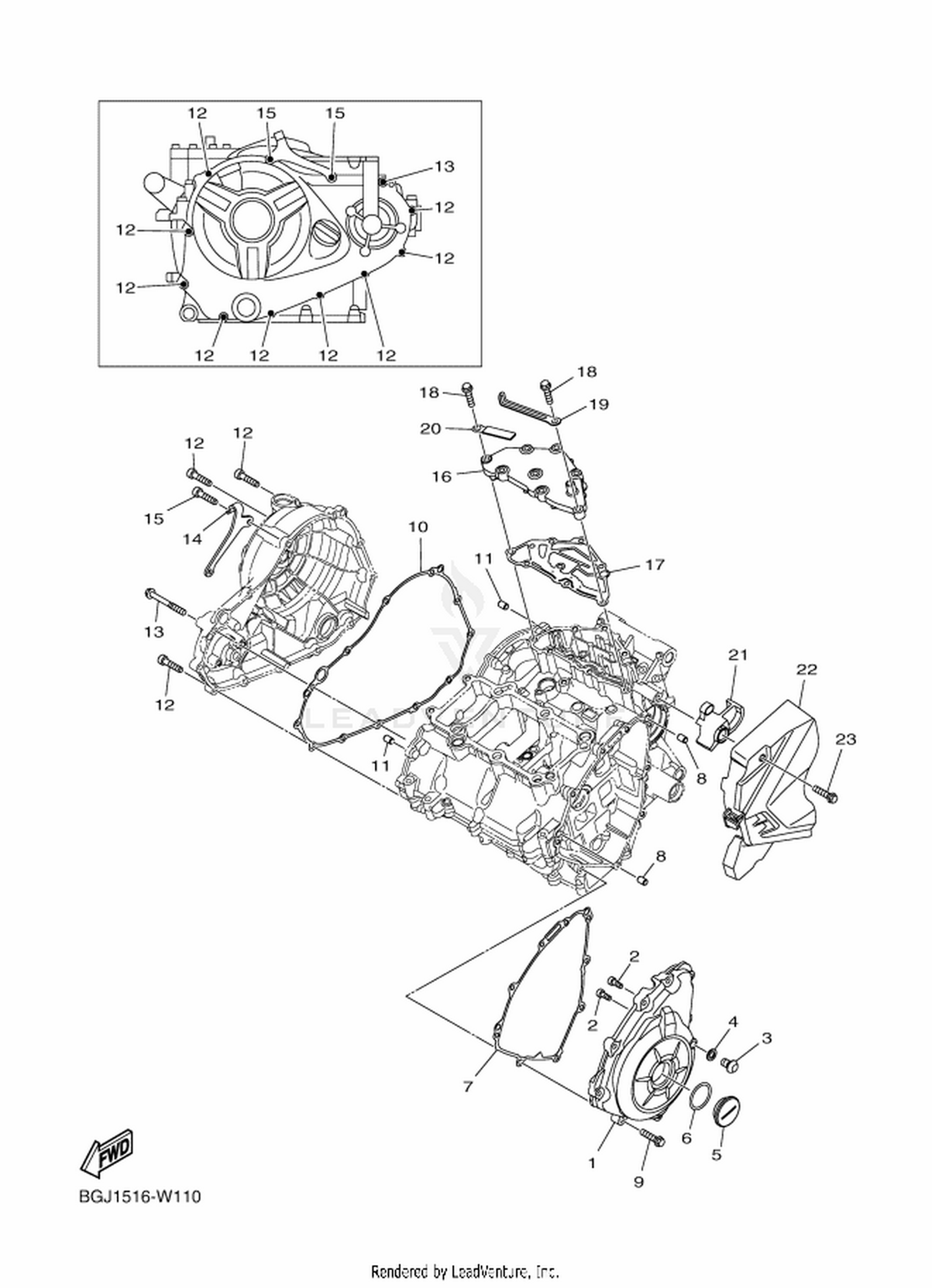 11 CRANKCASE COVER 1