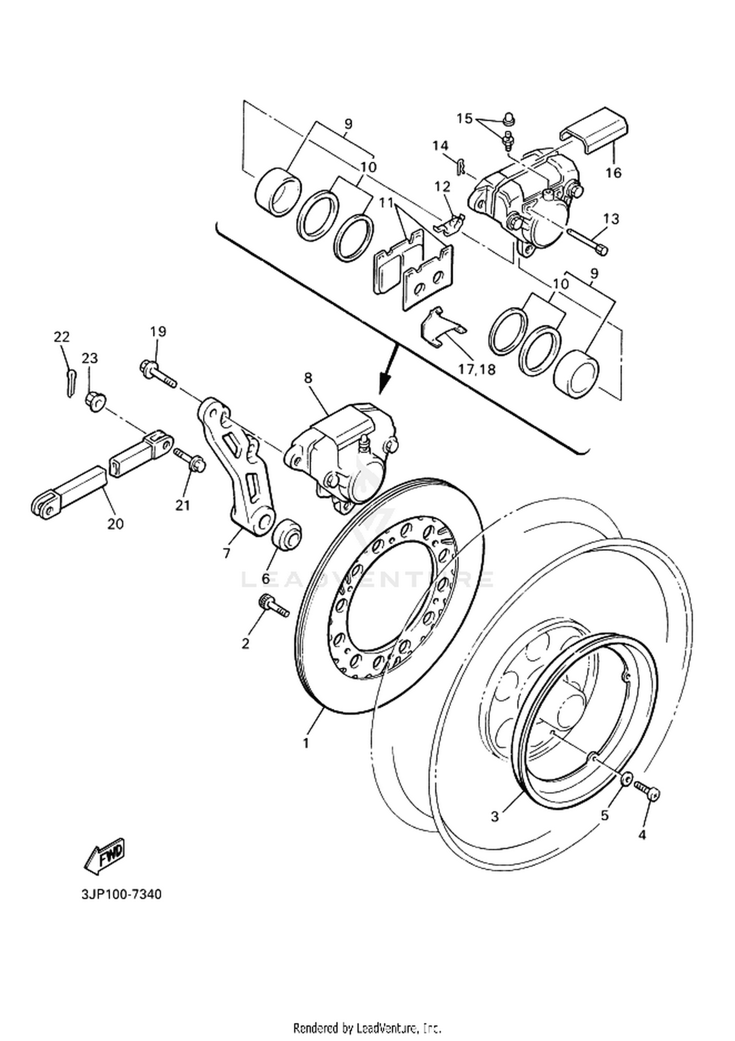 33 REAR BRAKE CALIPER